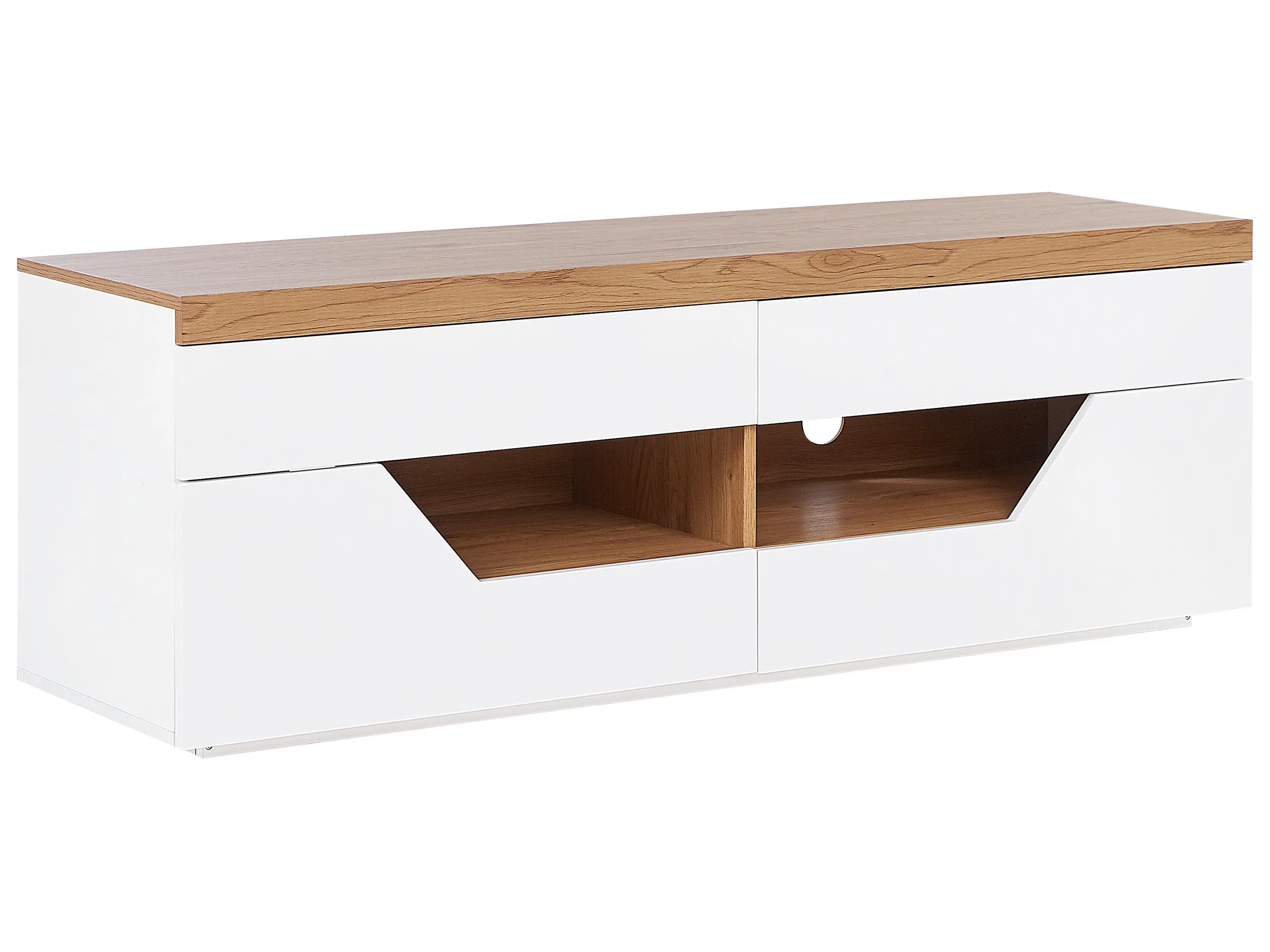Mueble TV CHEVAL Marrón/Blanco