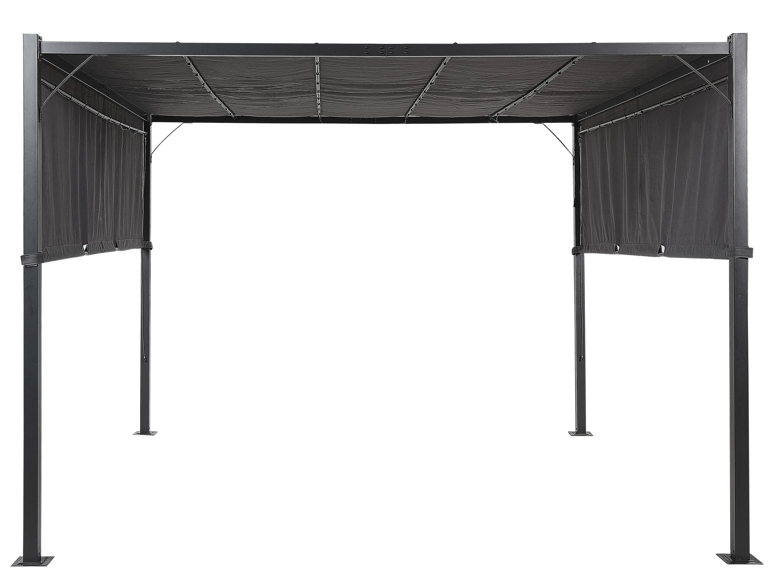 Gazebo LED PARGA Metal 310 cm 310 cm Dark Grey