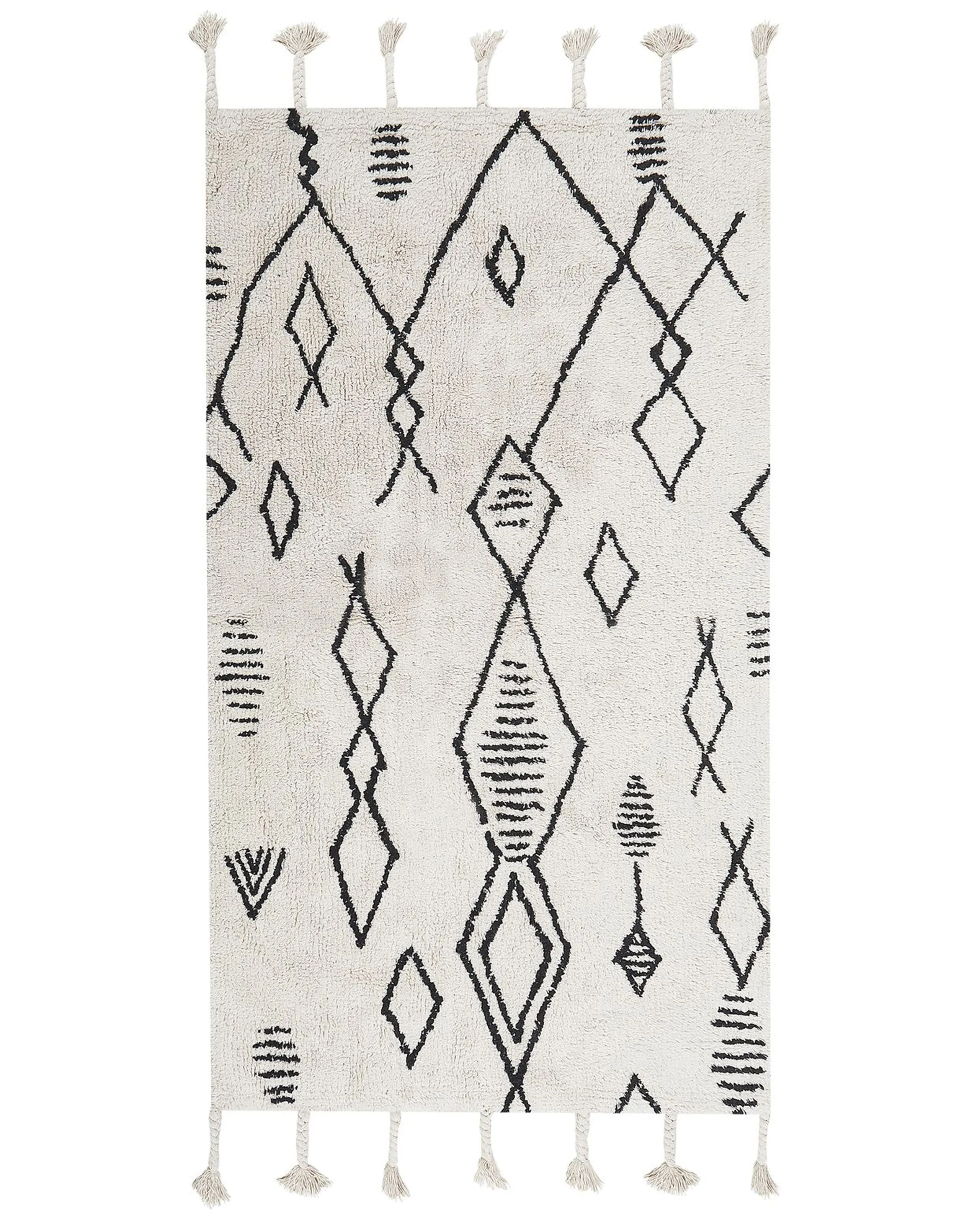 Rug KEBIR Off-White 80 x 150 cm Cotton