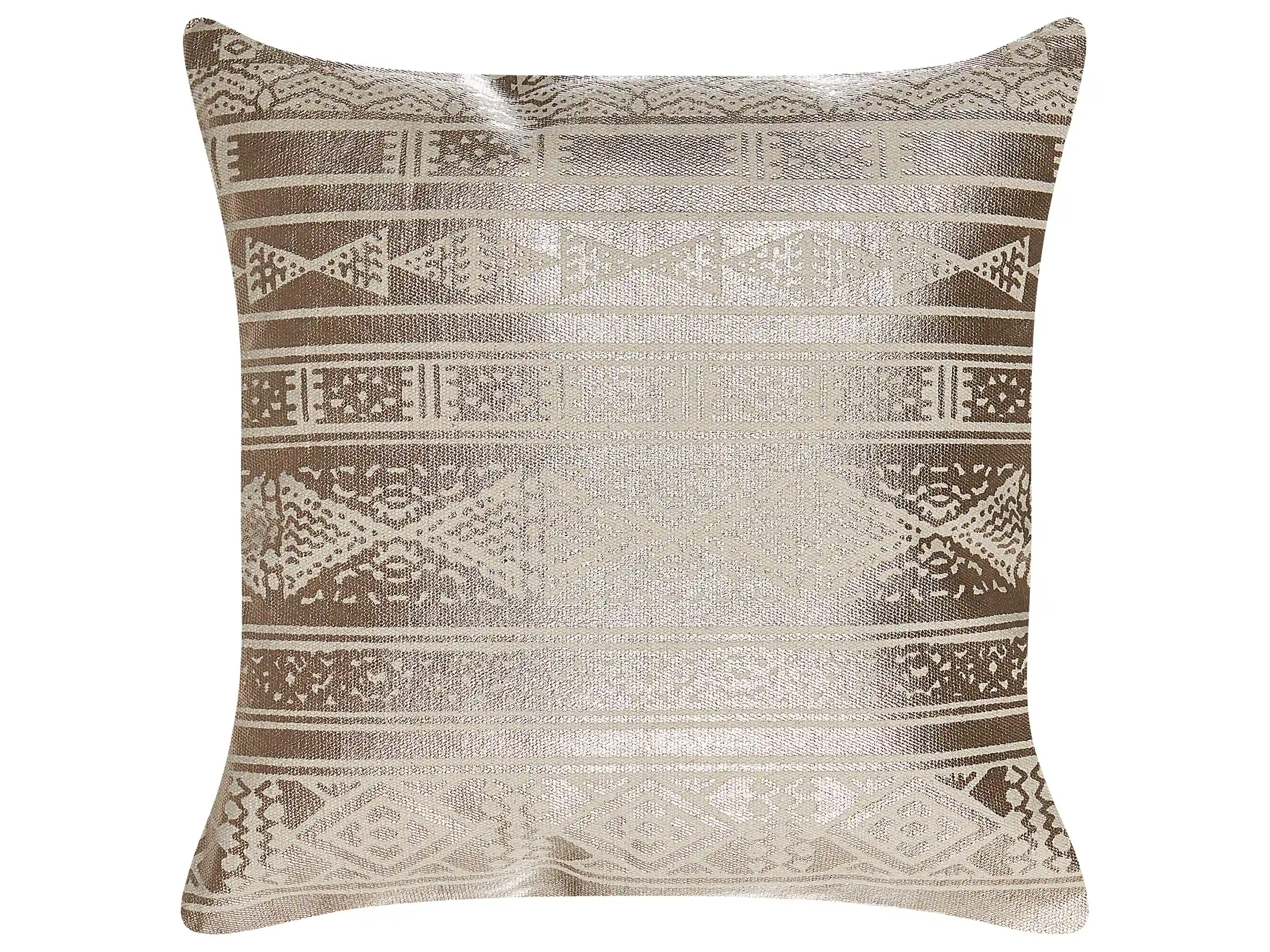 Throw Cushion OUJDA Cotton 50 x 50 cm Rose Gold Geometric Pattern
