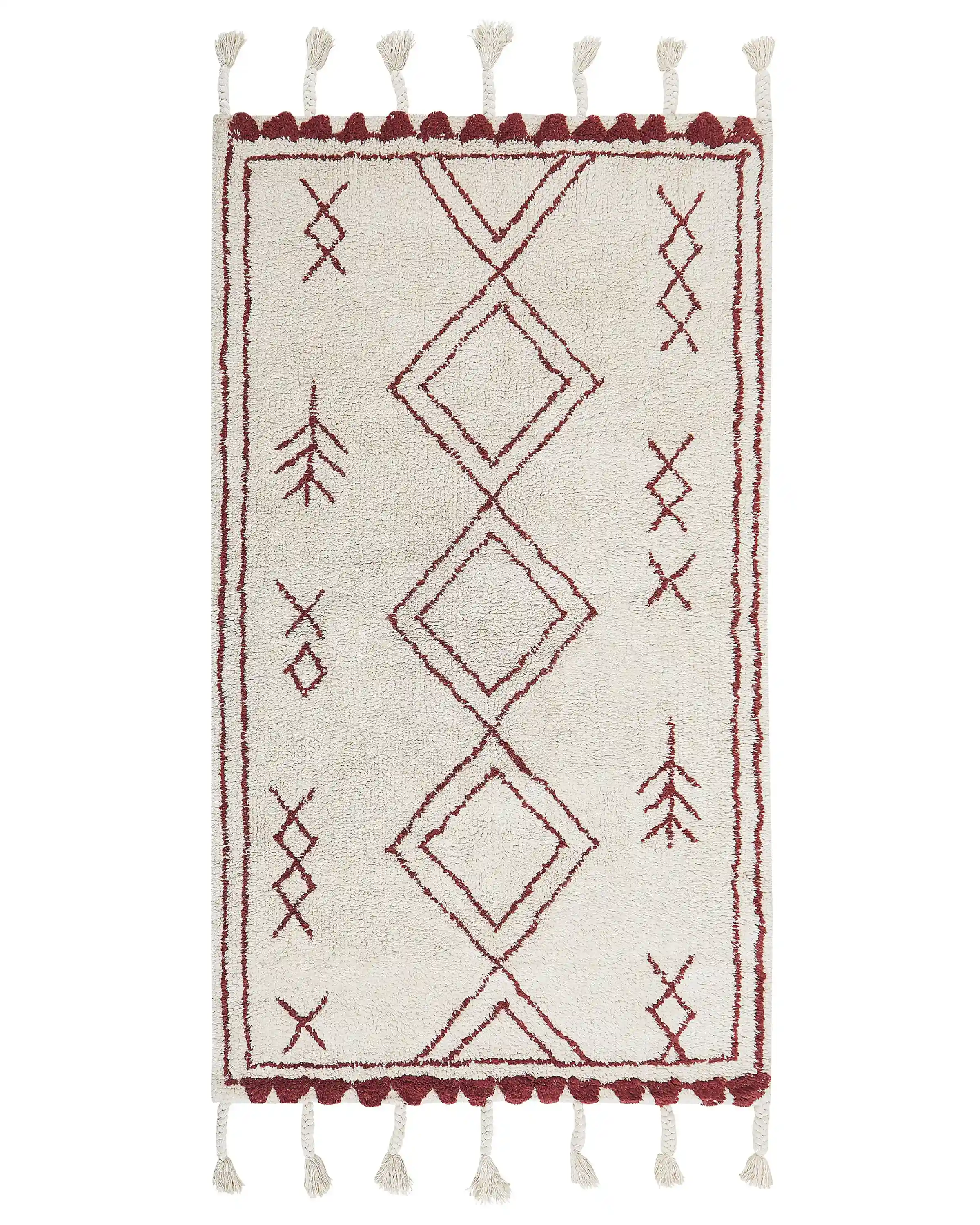 Rug KENITRA Off-White 80 x 150 cm Cotton