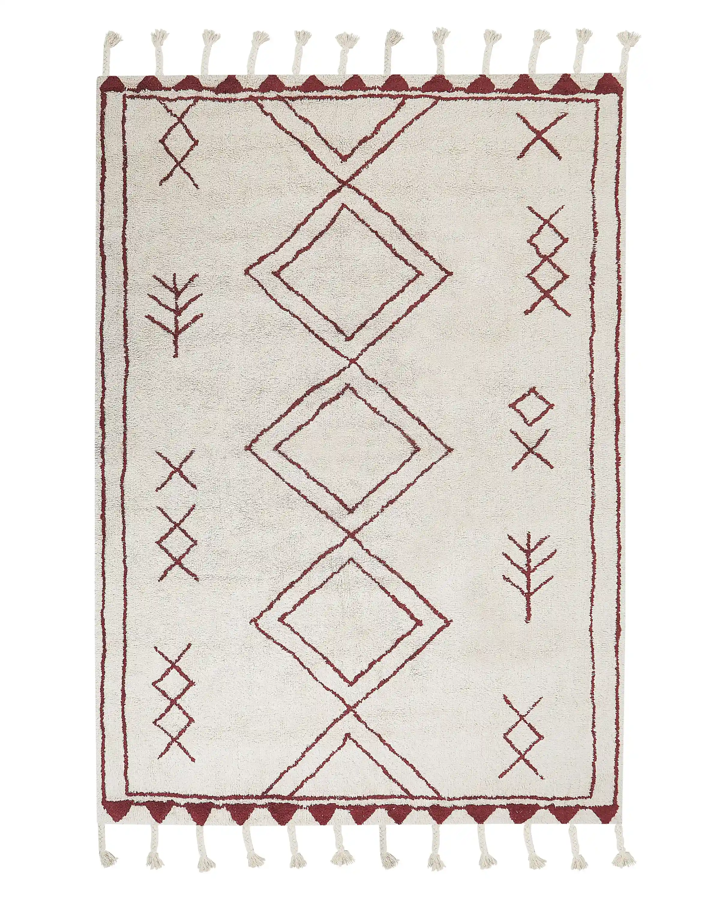Rug KENITRA Off-White 140 x 200 cm Cotton