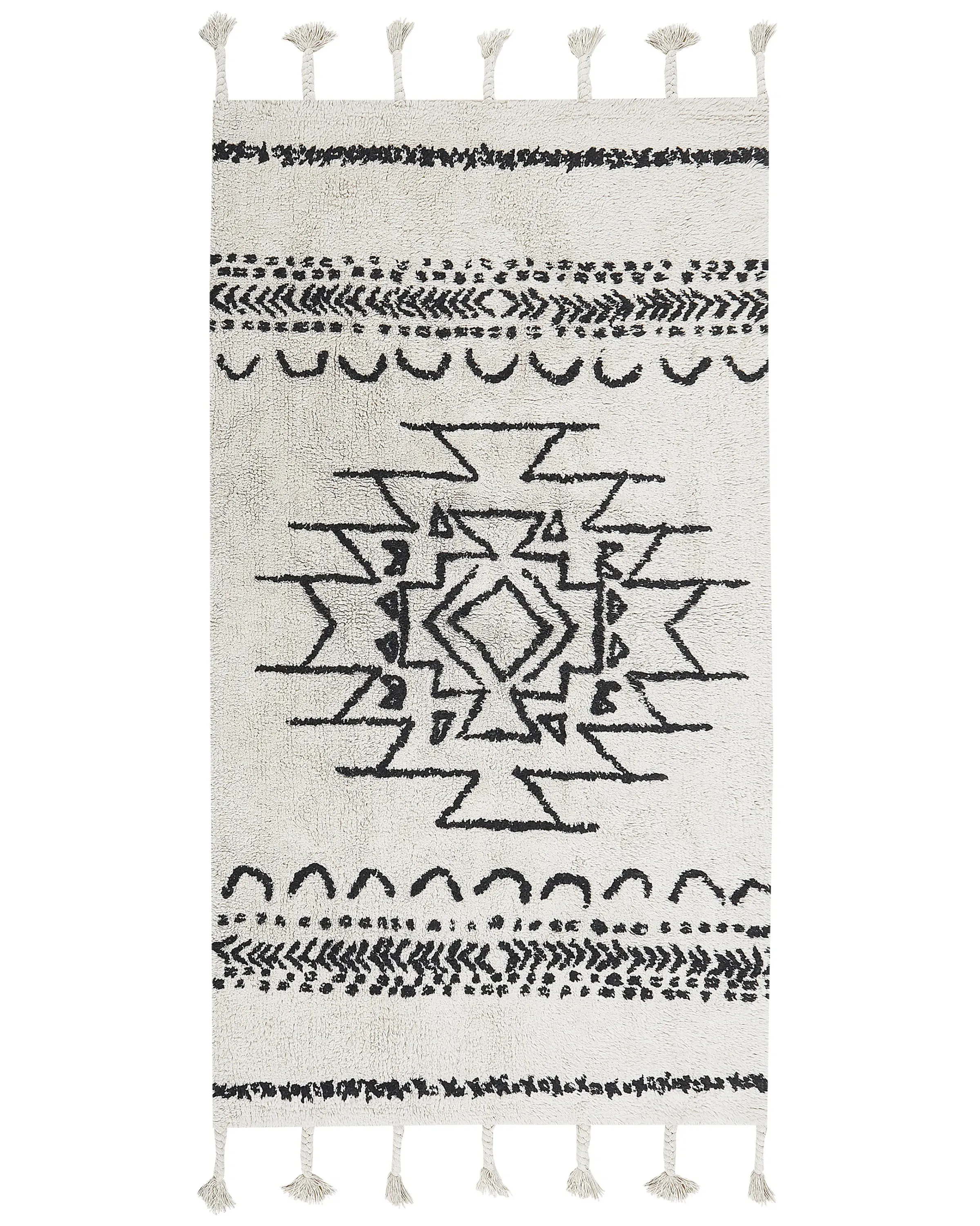 Rug KHOURIBGA Off-White 80 x 150 cm Cotton