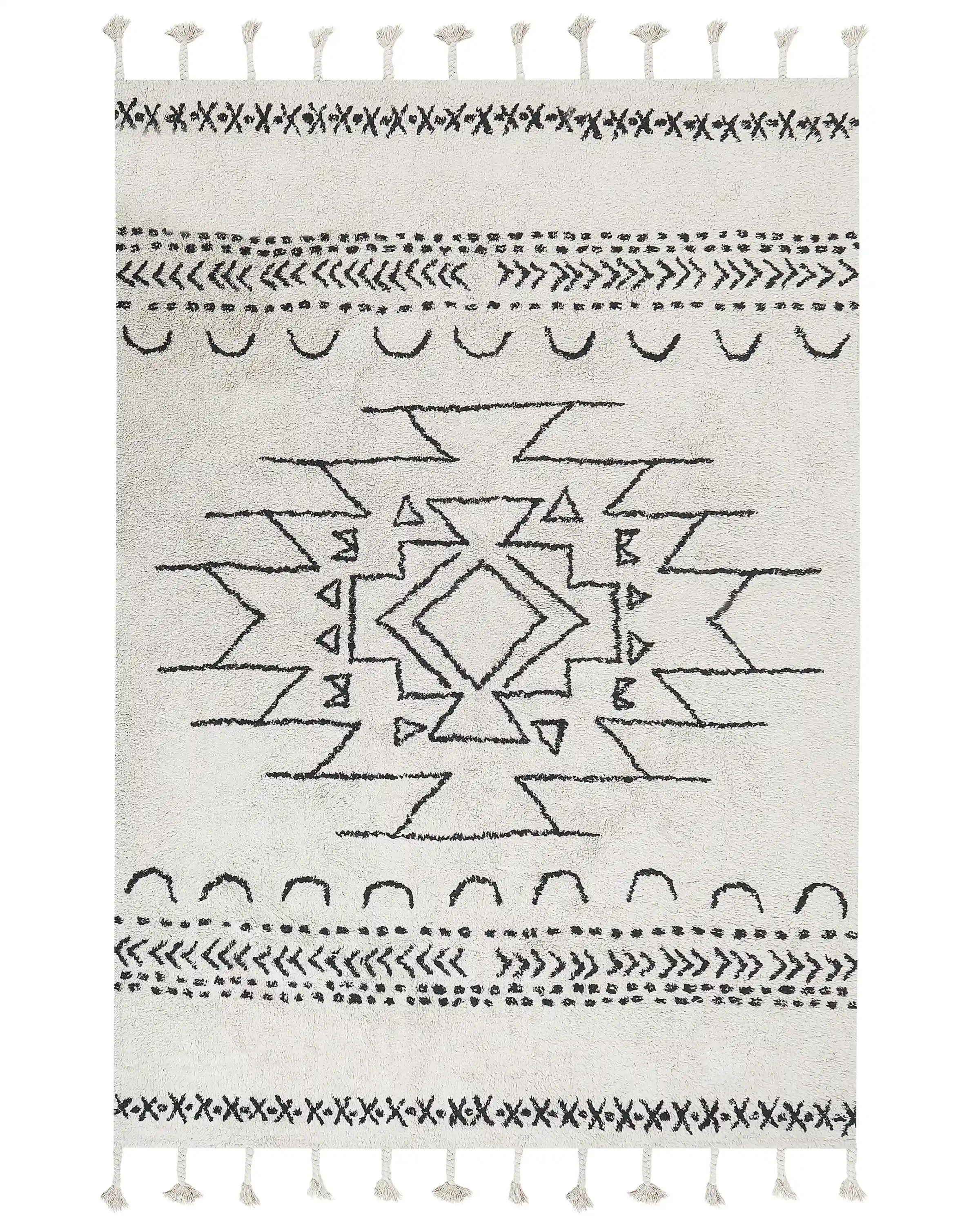 Rug KHOURIBGA Off-White 160 x 230 cm Cotton
