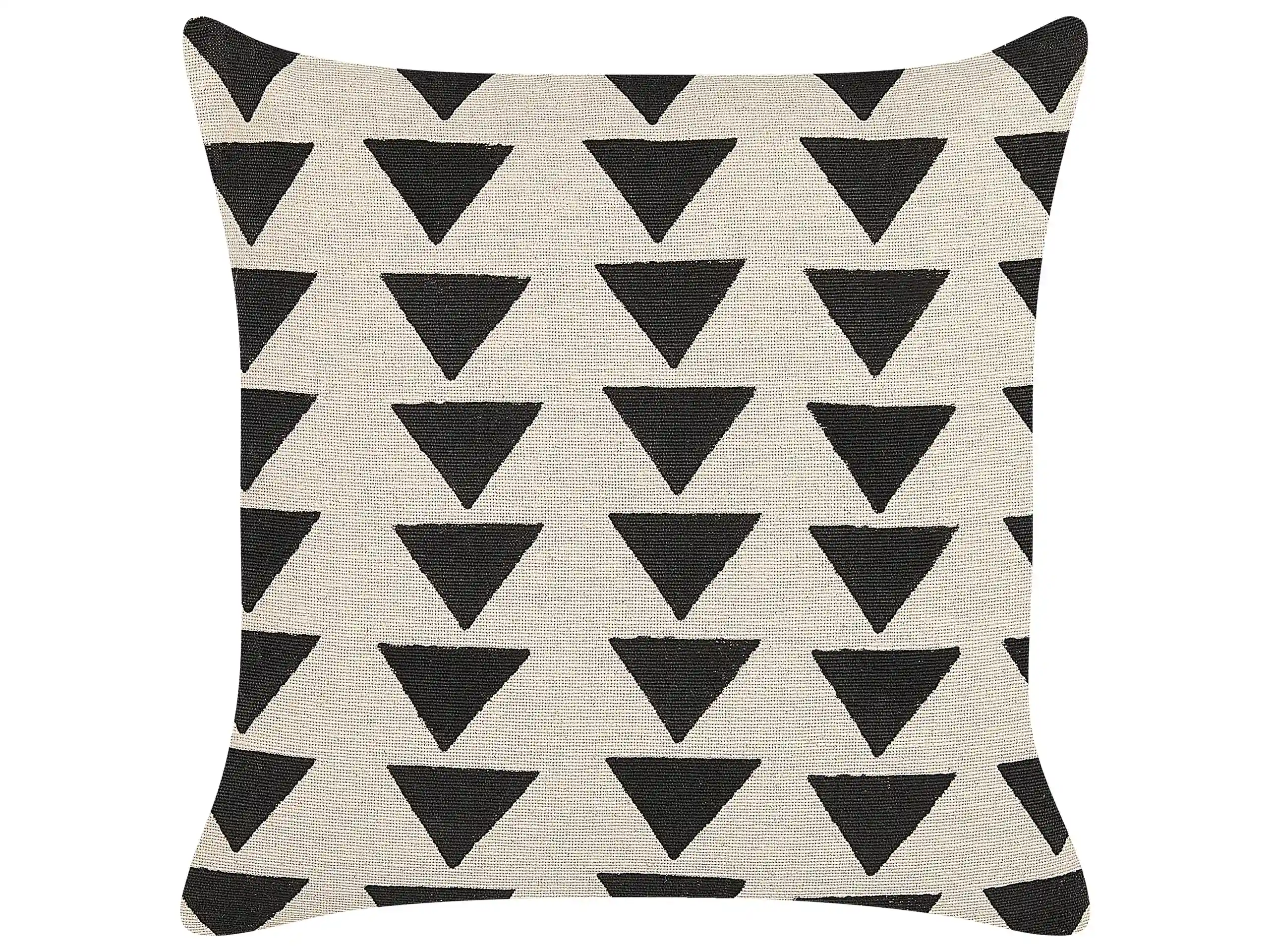 Throw Cushion CERCIS Cotton 45 x 45 cm Beige Geometric Pattern