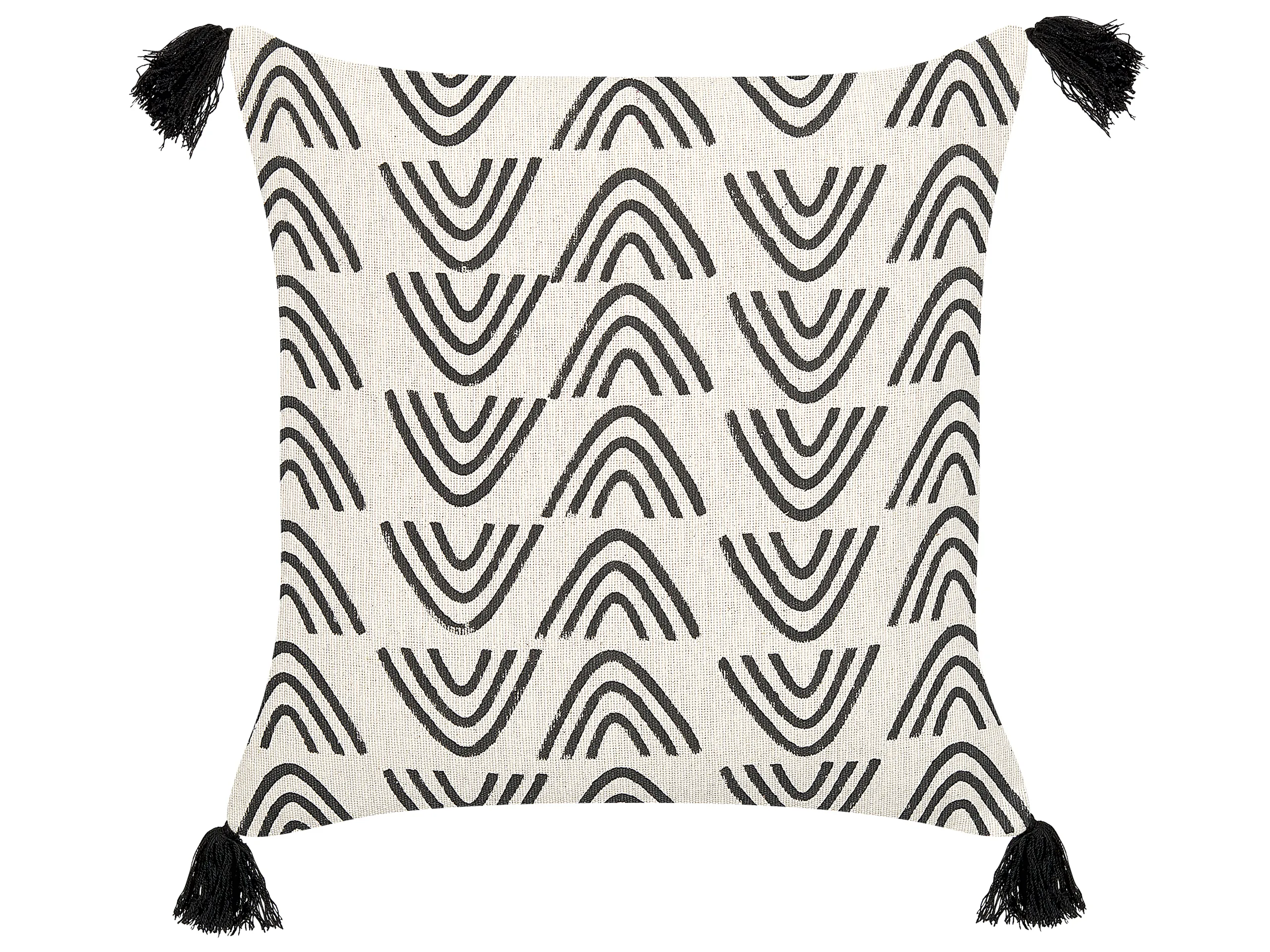 Throw Cushion MAYS Cotton 45 x 45 cm White Geometric Pattern