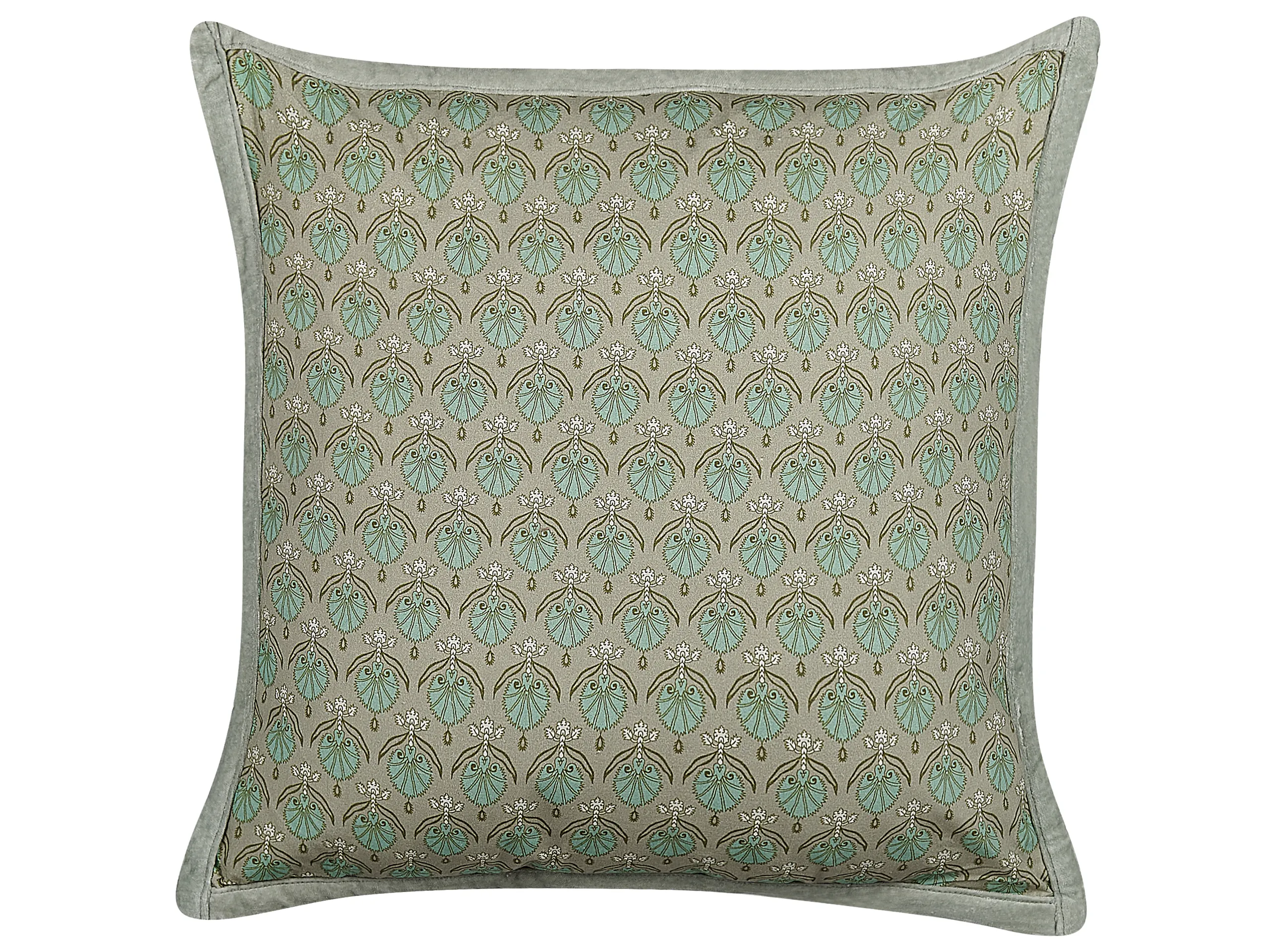 Throw Cushion PICTUS Velvet 45 x 45 cm Green Plant Pattern