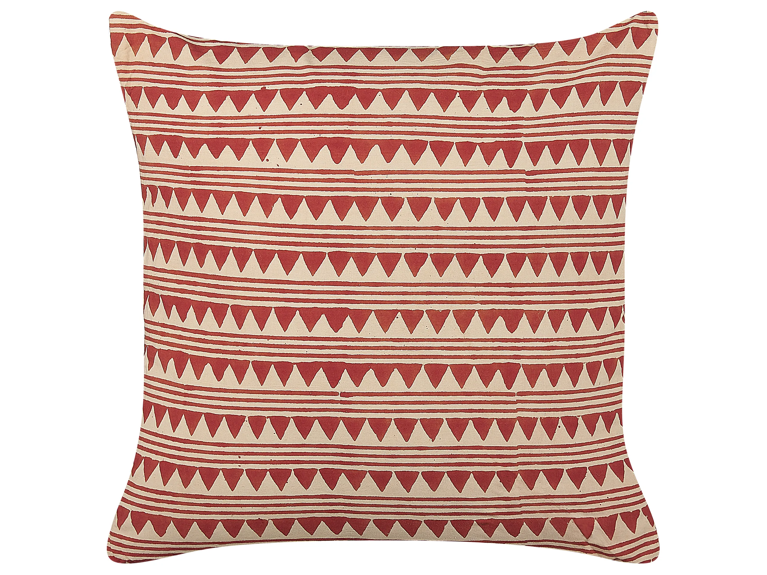 Throw Cushion DEGLUPTA Cotton 45 x 45 cm Red Chevron Pattern