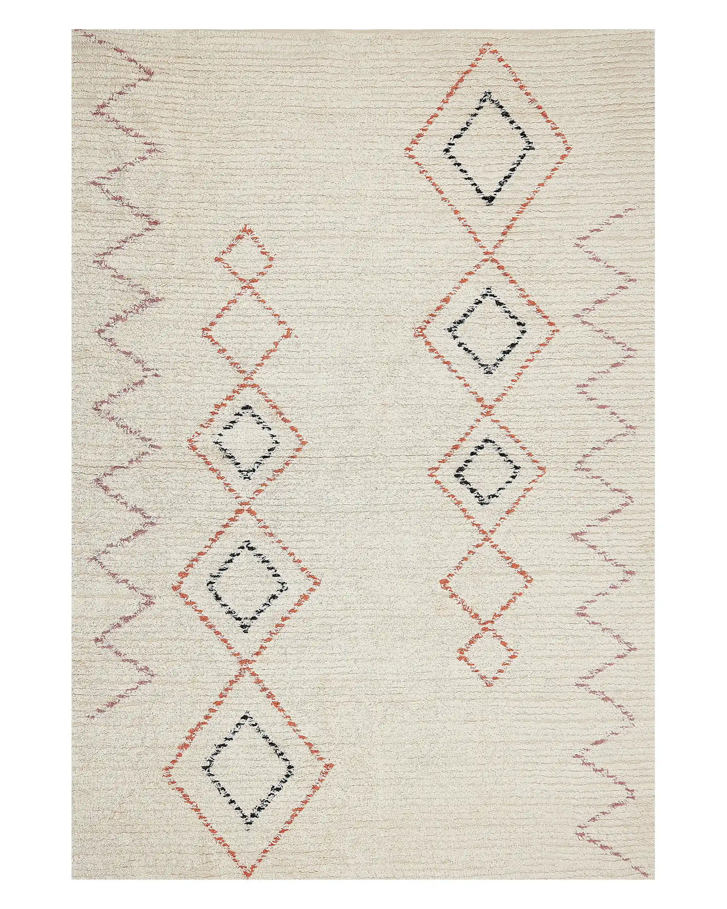 Rug GUWAHATI Beige 140 x 200 cm Cotton