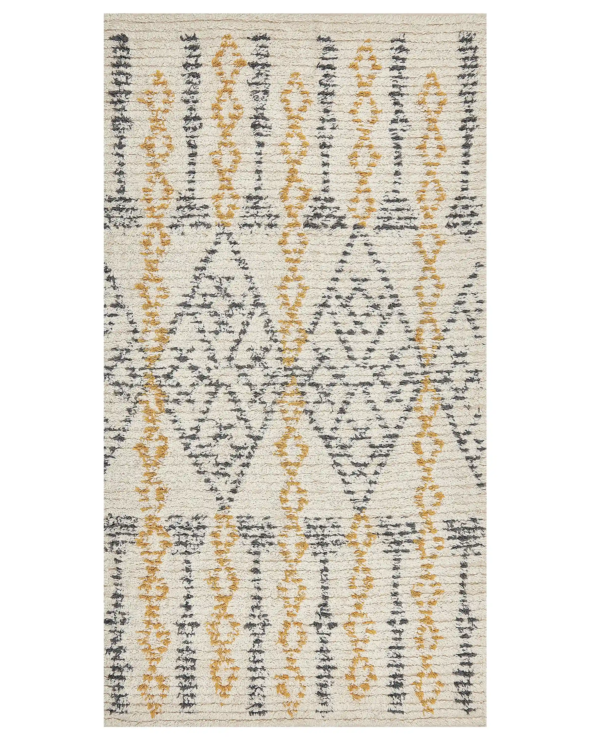 Rug KADAPA Beige 80 x 150 cm Cotton