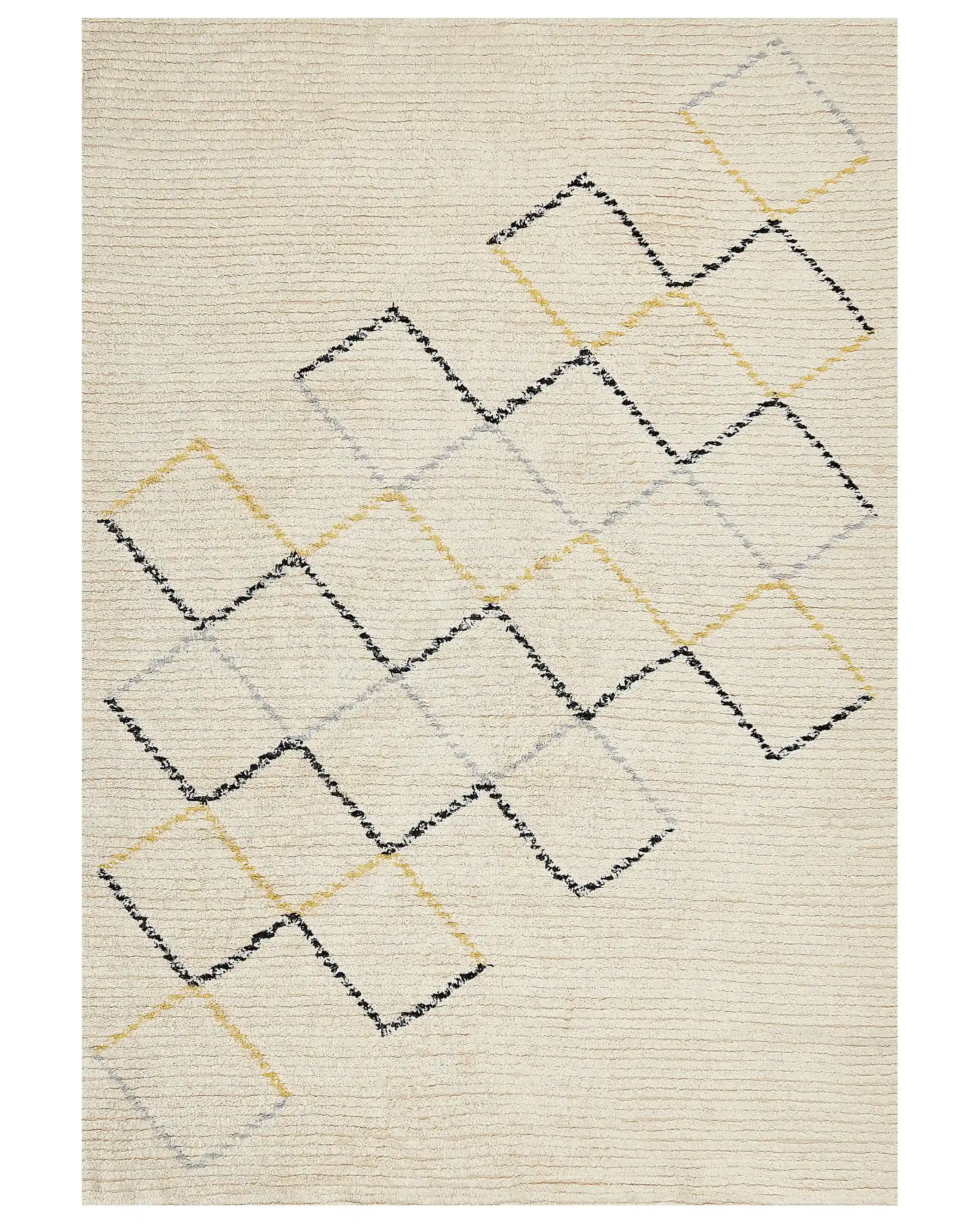 Rug TEZPUR Beige 160 x 230 cm Cotton