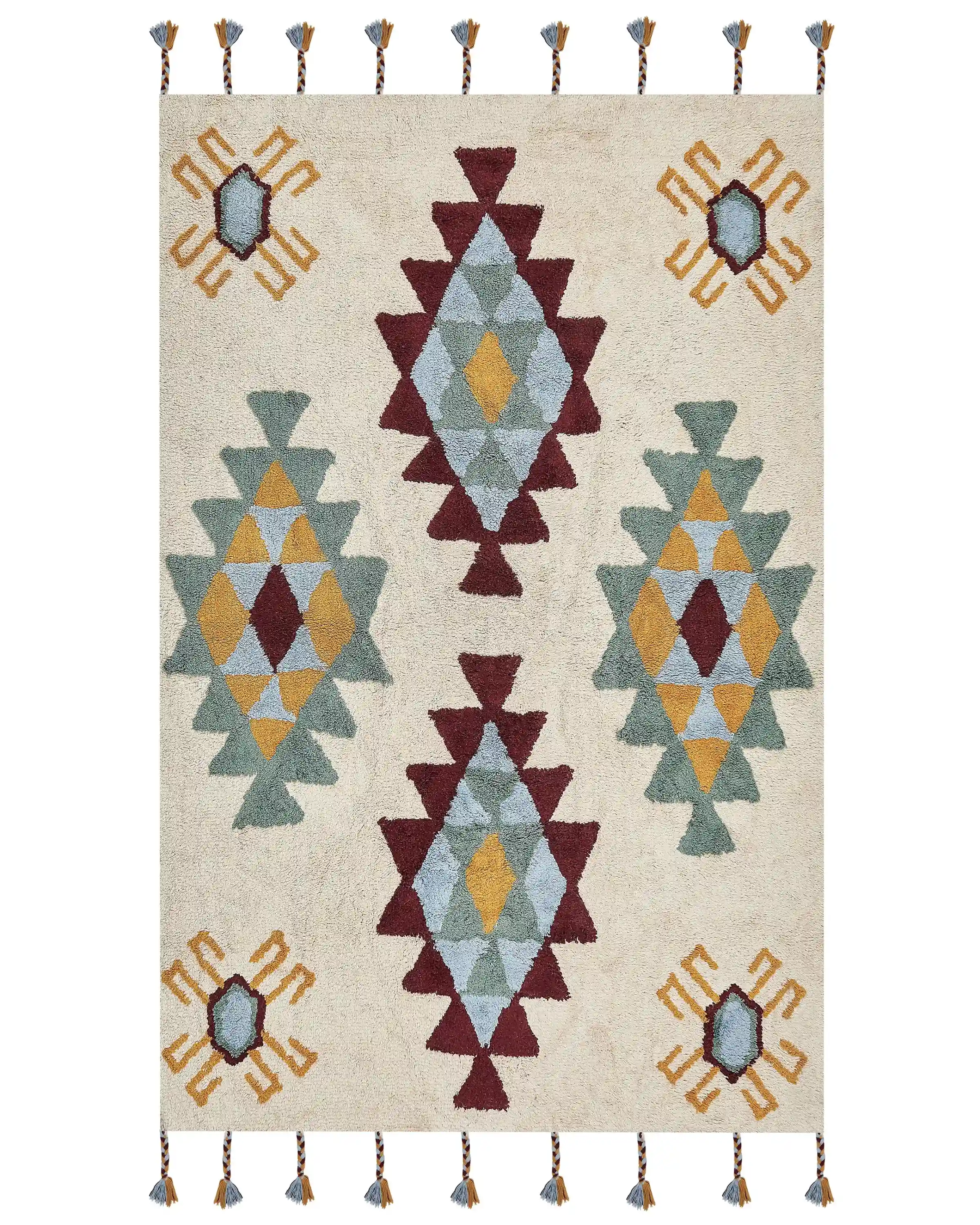 Rug DUZCE Beige 160 x 230 cm Cotton