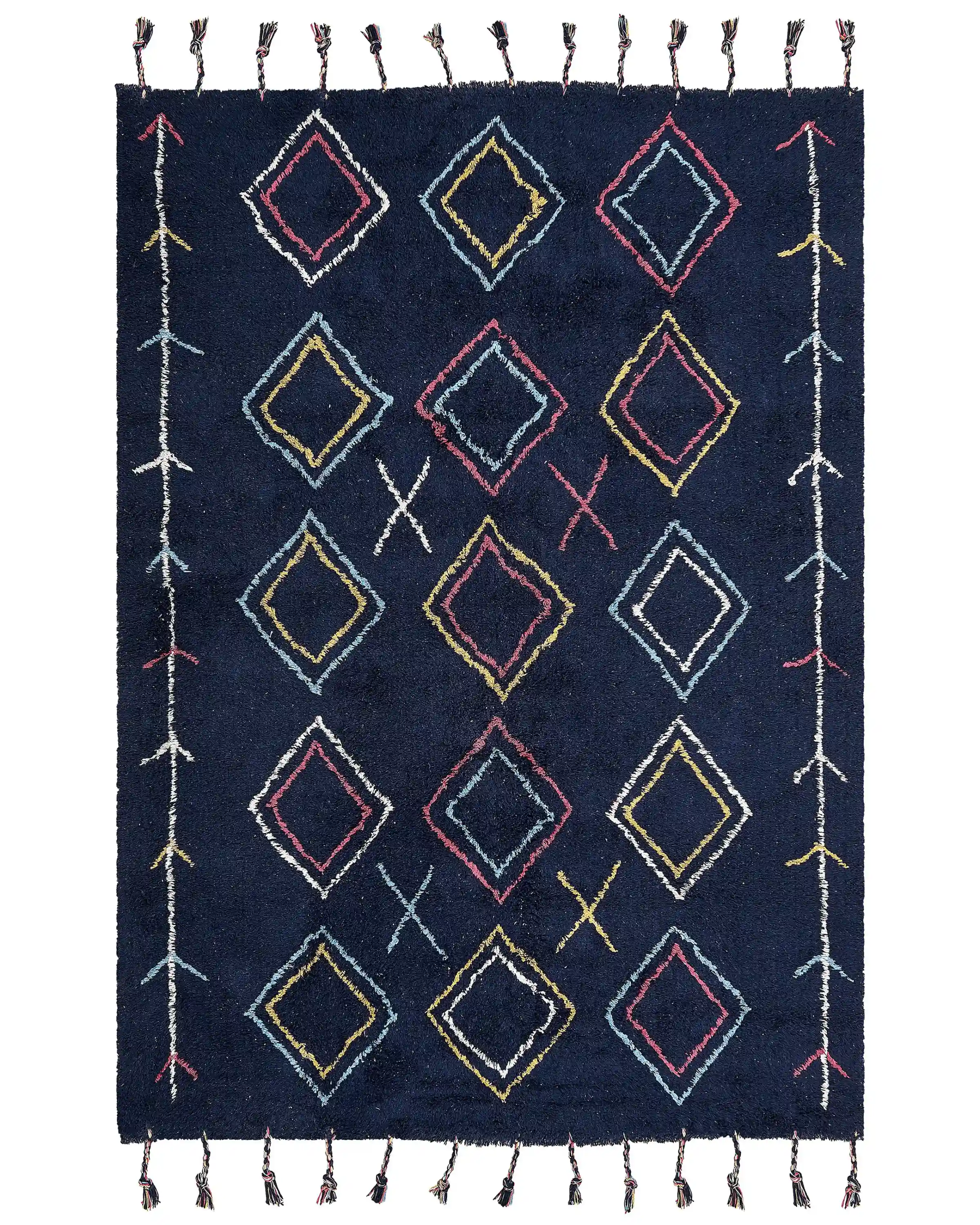 Rug CORUM Black 160 x 230 cm Cotton