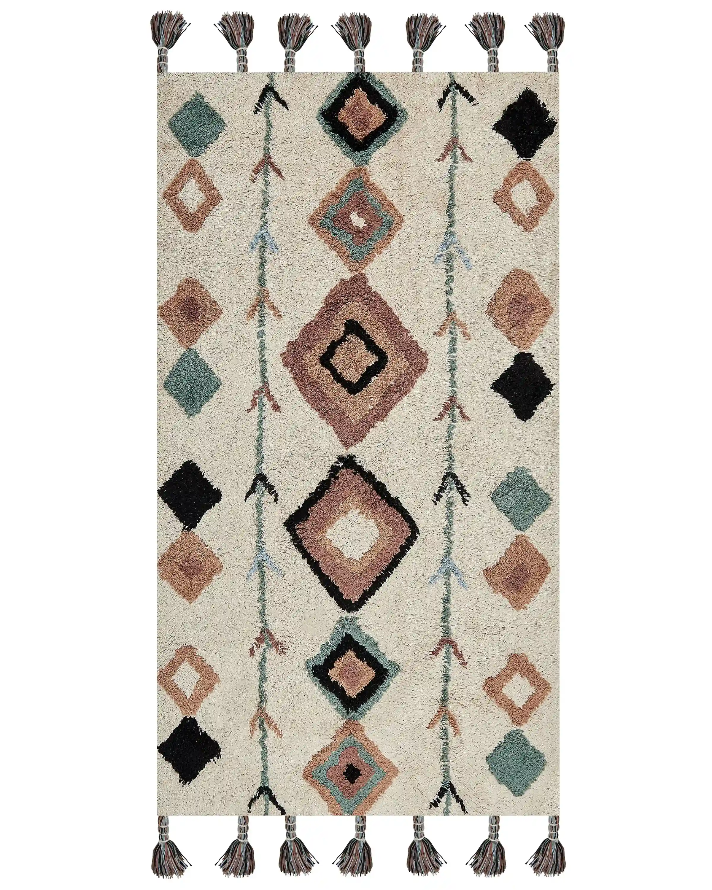 Rug ESKISEHIR Beige 80 x 150 cm Cotton