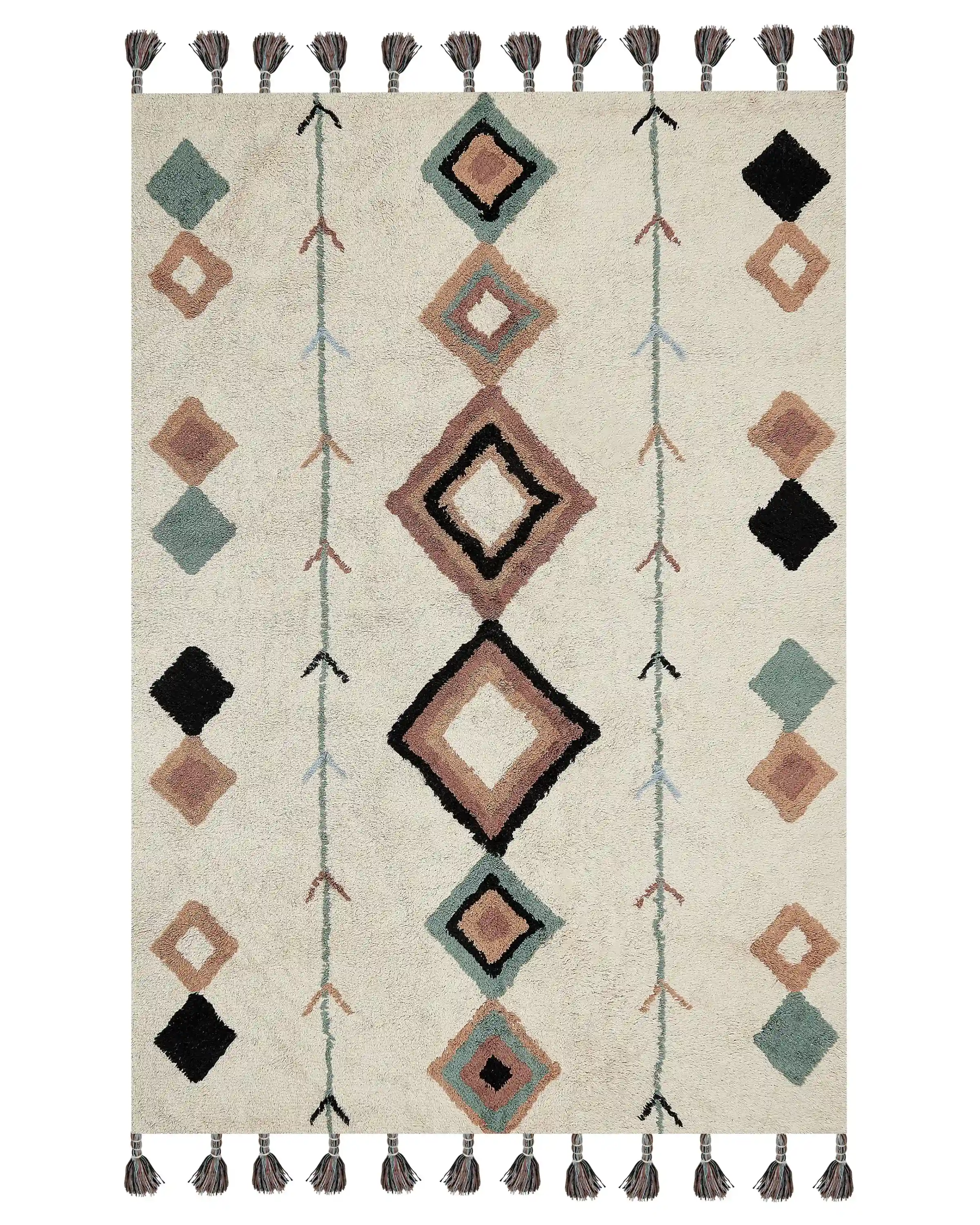 Rug ESKISEHIR Beige 140 x 200 cm Cotton