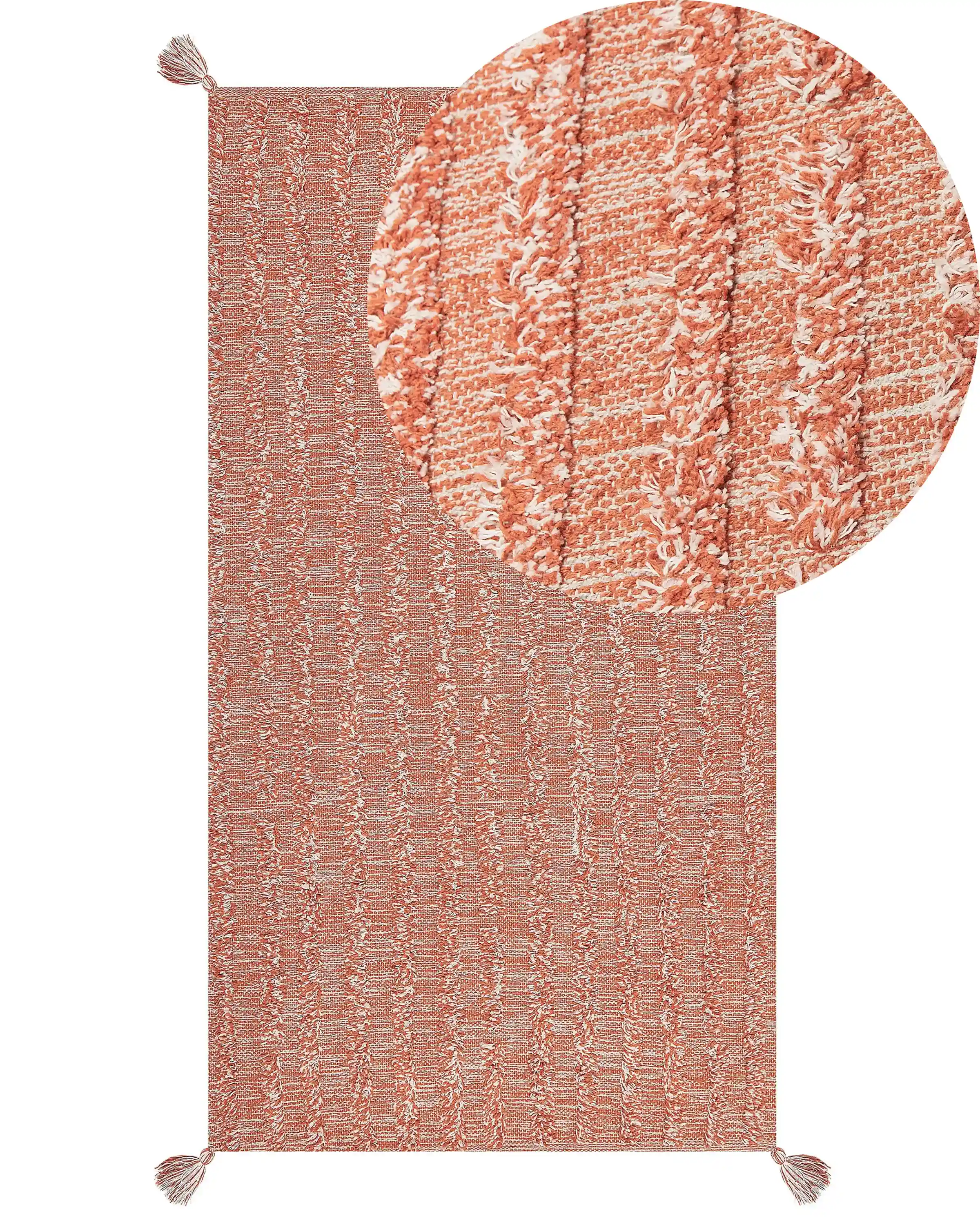 Rug MUGLA Orange 80 x 150 cm Cotton