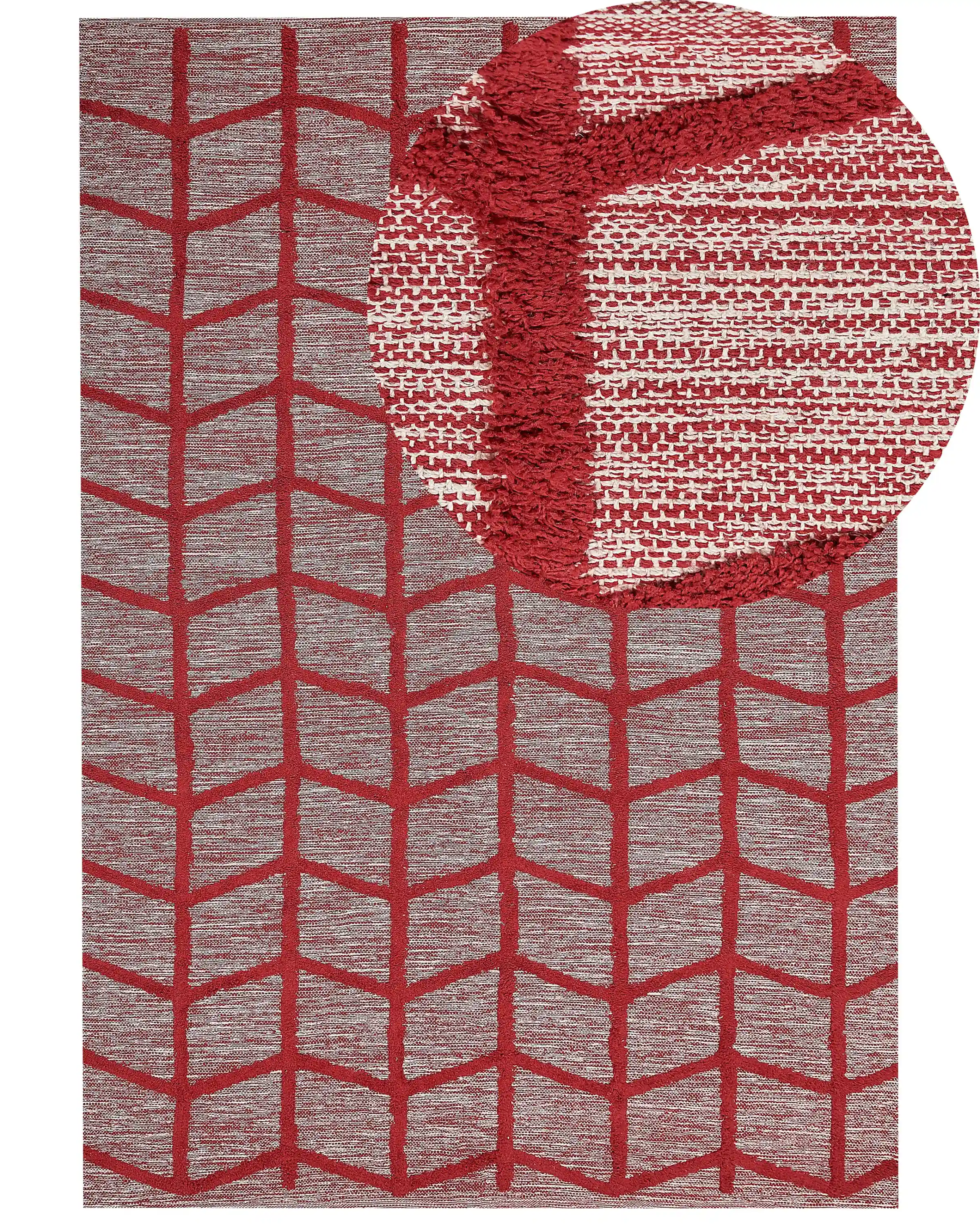 Rug SIVAS Red 140 x 200 cm Cotton