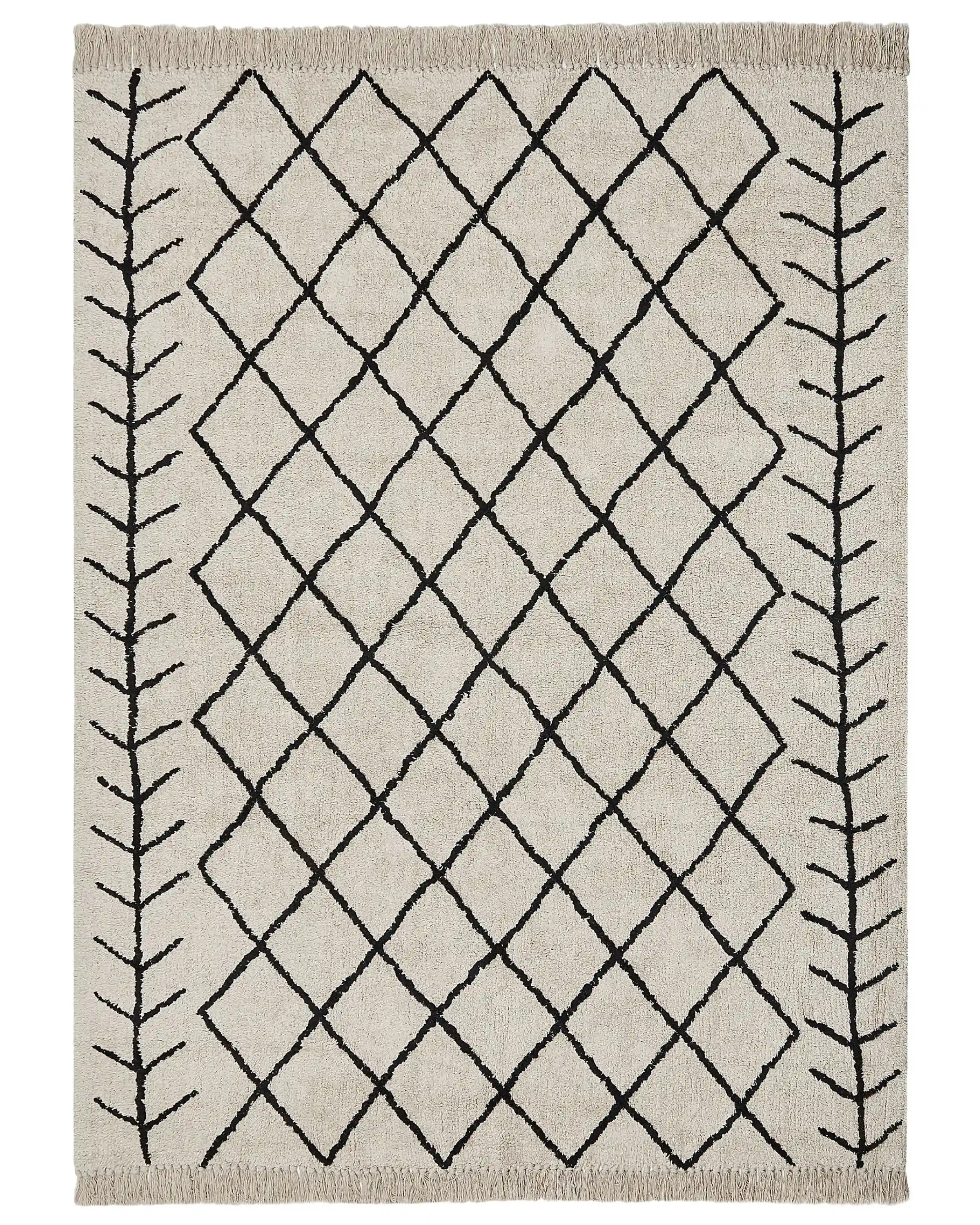 Rug BOZKIR Beige 160 x 230 cm Cotton