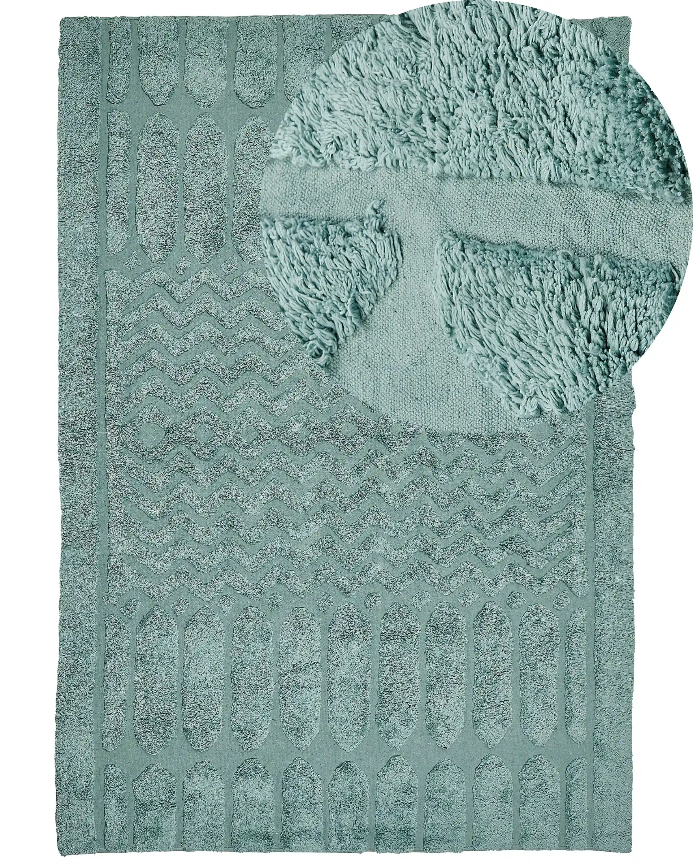 Rug SIRNAK Mint Green 160 x 230 cm Cotton