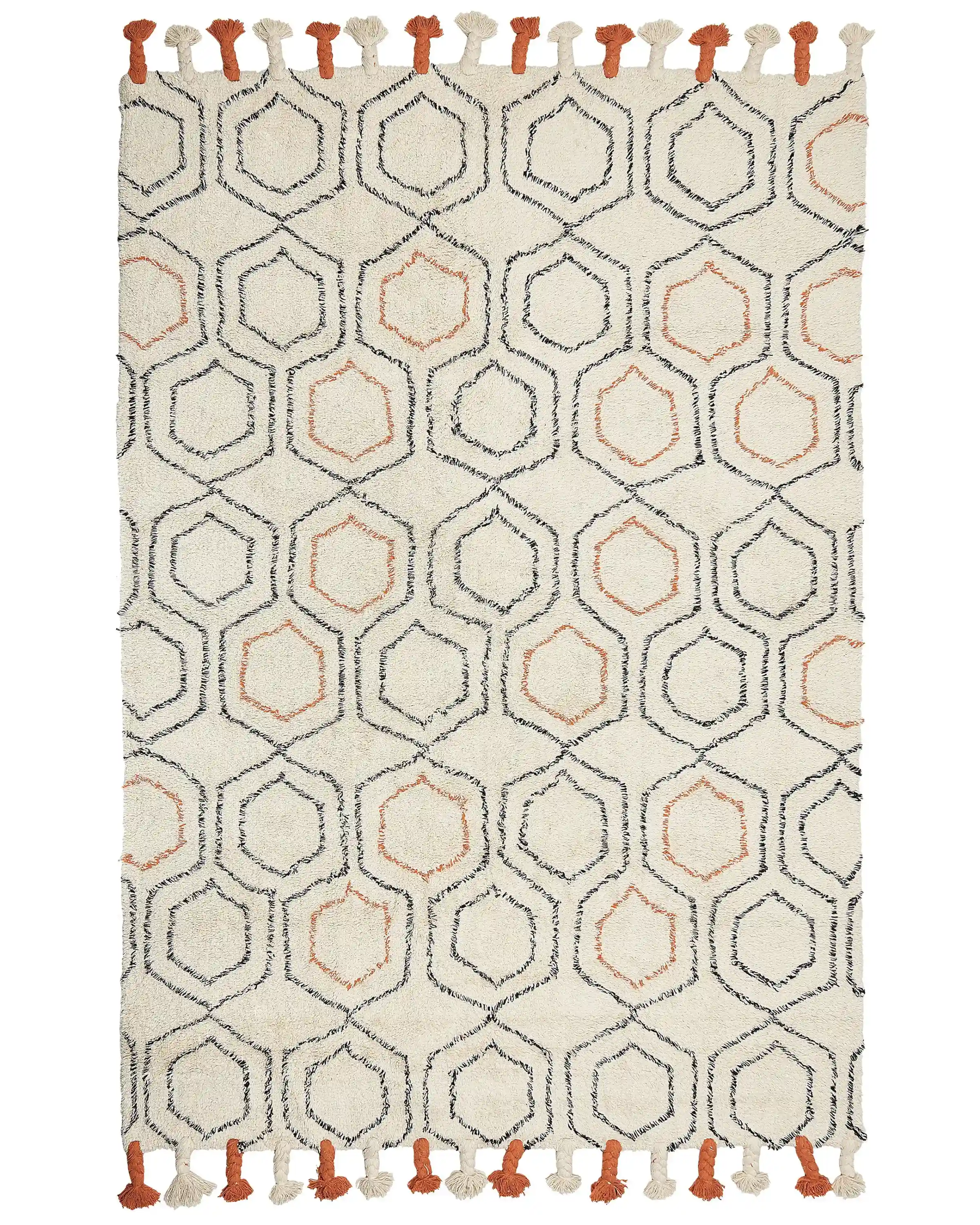 Rug HAJIPUR Beige 160 x 230 cm Cotton