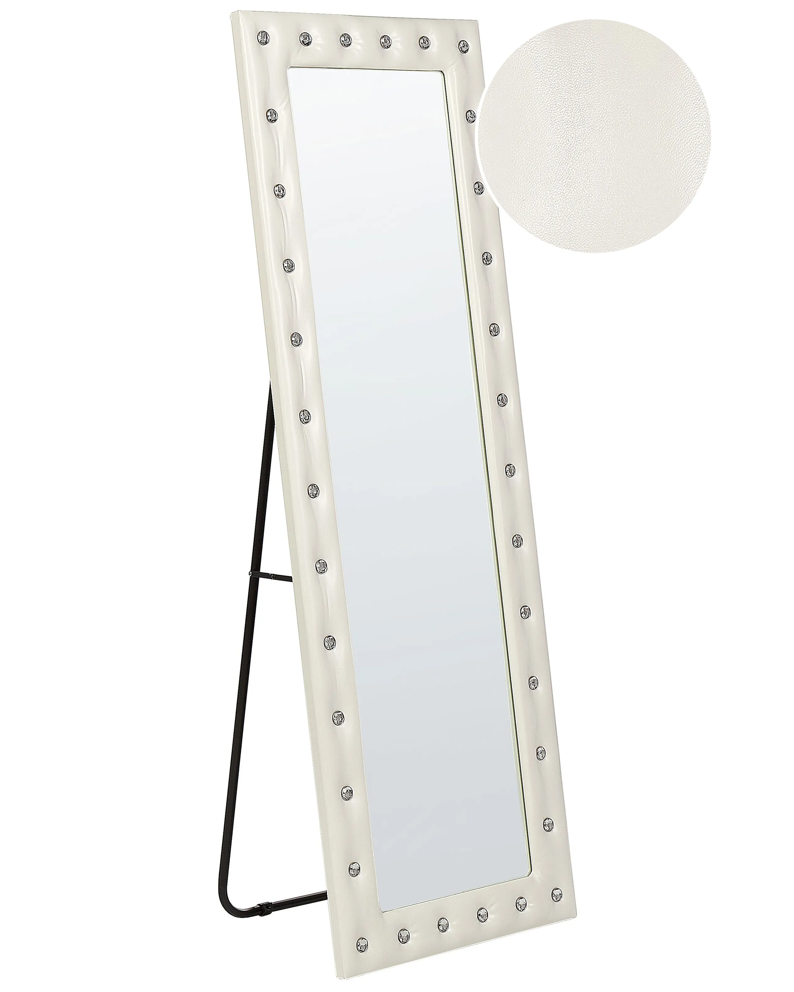 Espejo de pie ANSOUIS 150 cm Piel sintética Blanco