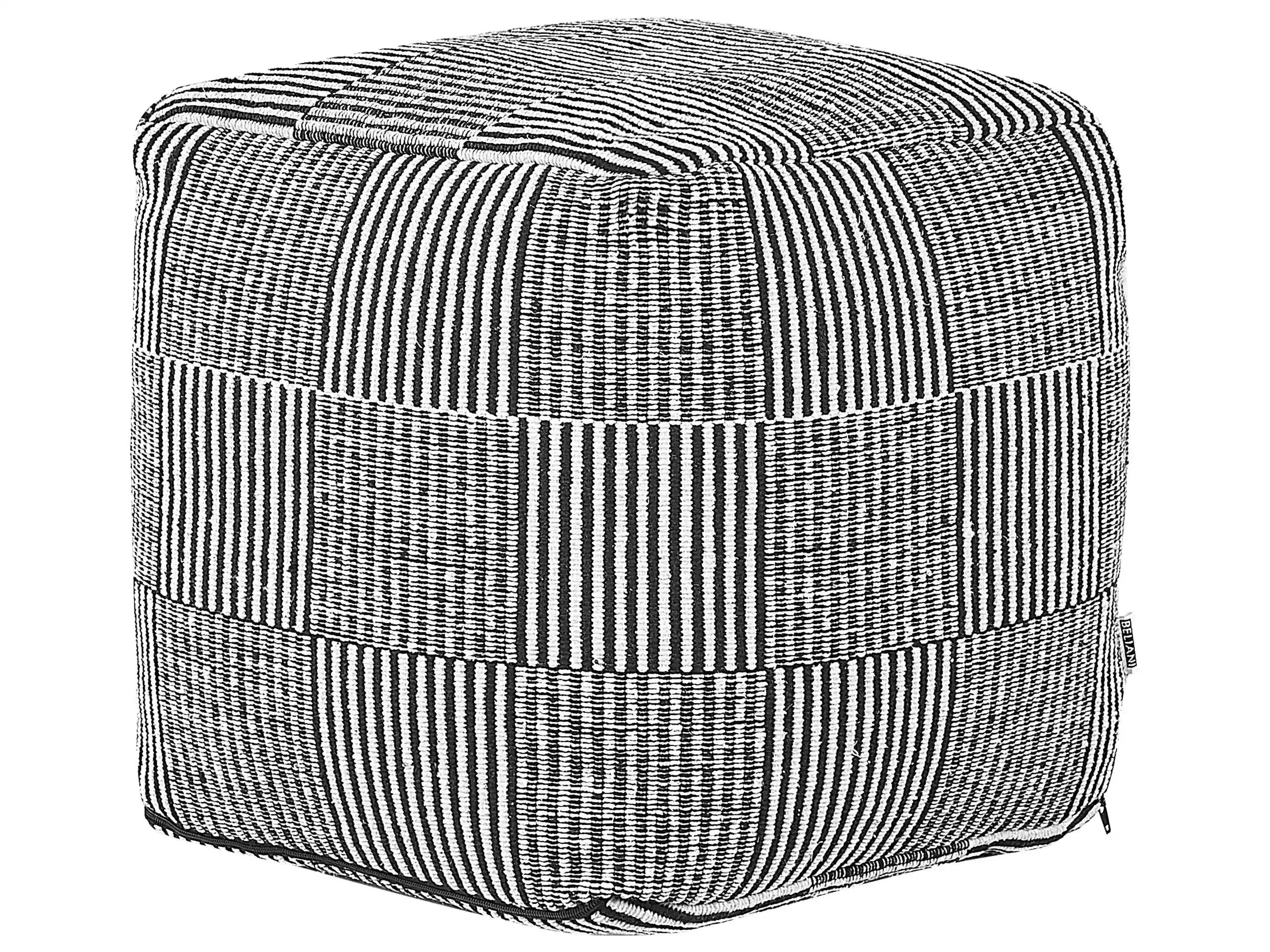 Pouffe PANDRAN Cotton Black/ White