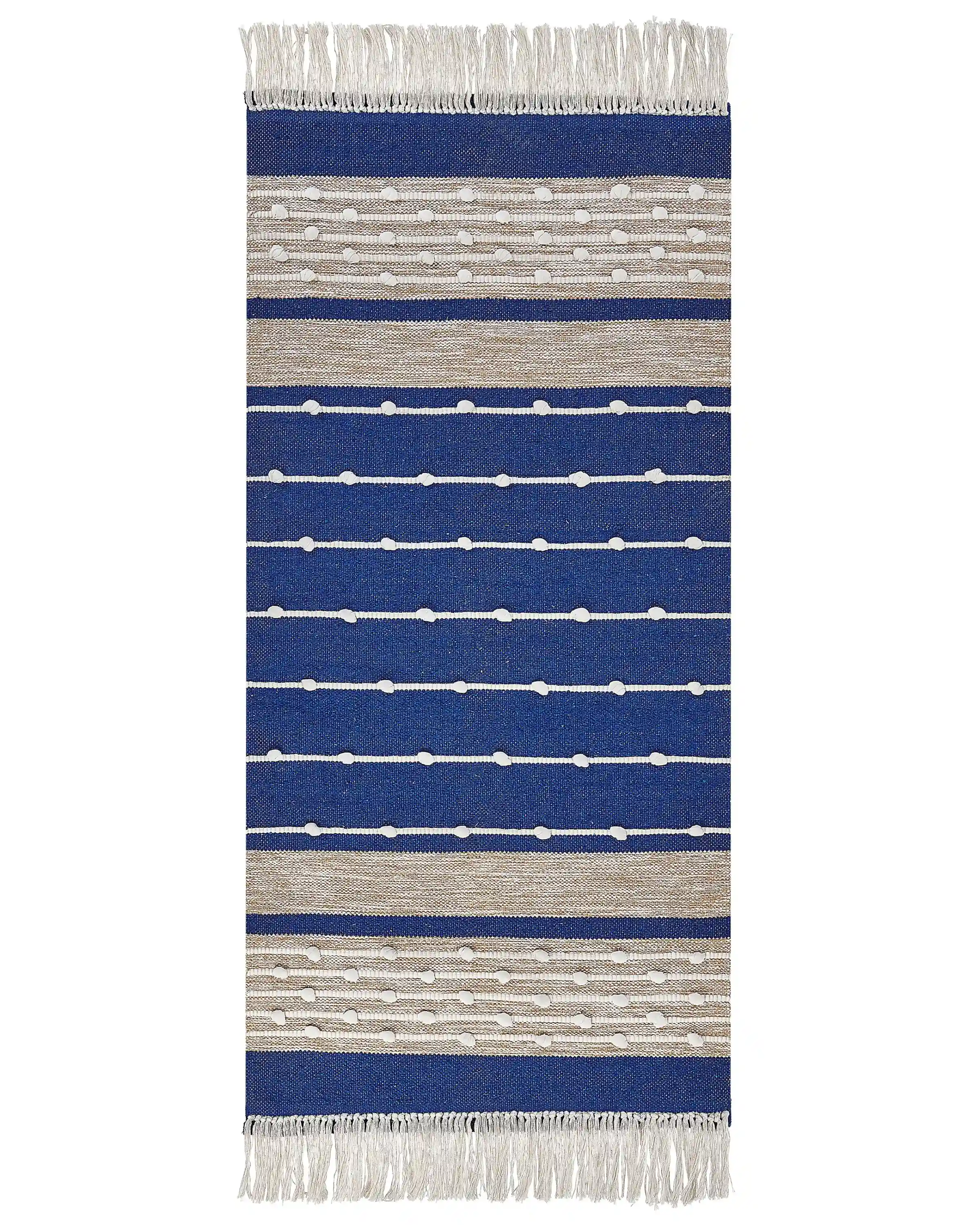 Rug KONDHALI Blue 80 x 150 cm Cotton