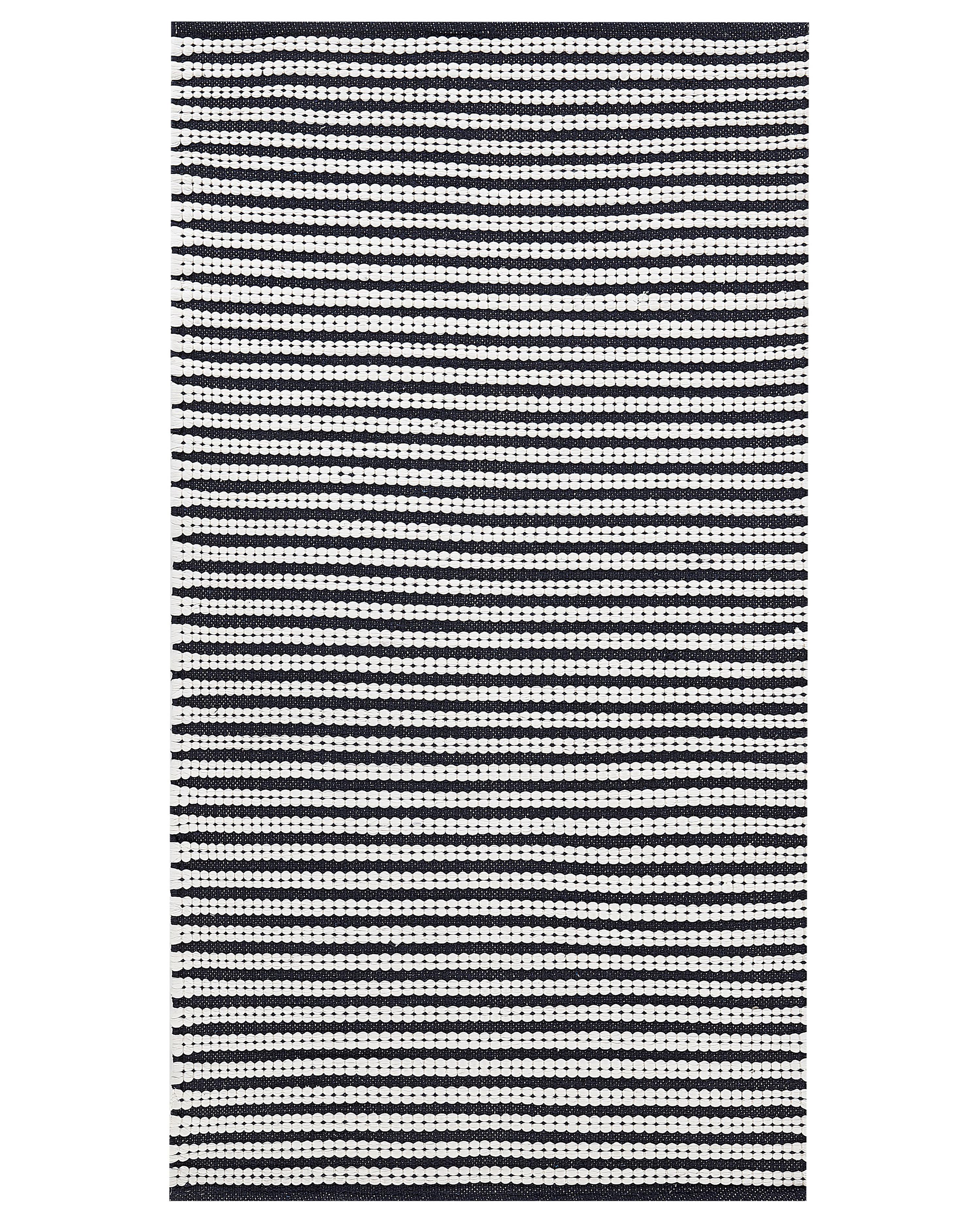Rug SOFULU Navy Blue 80 x 150 cm Cotton