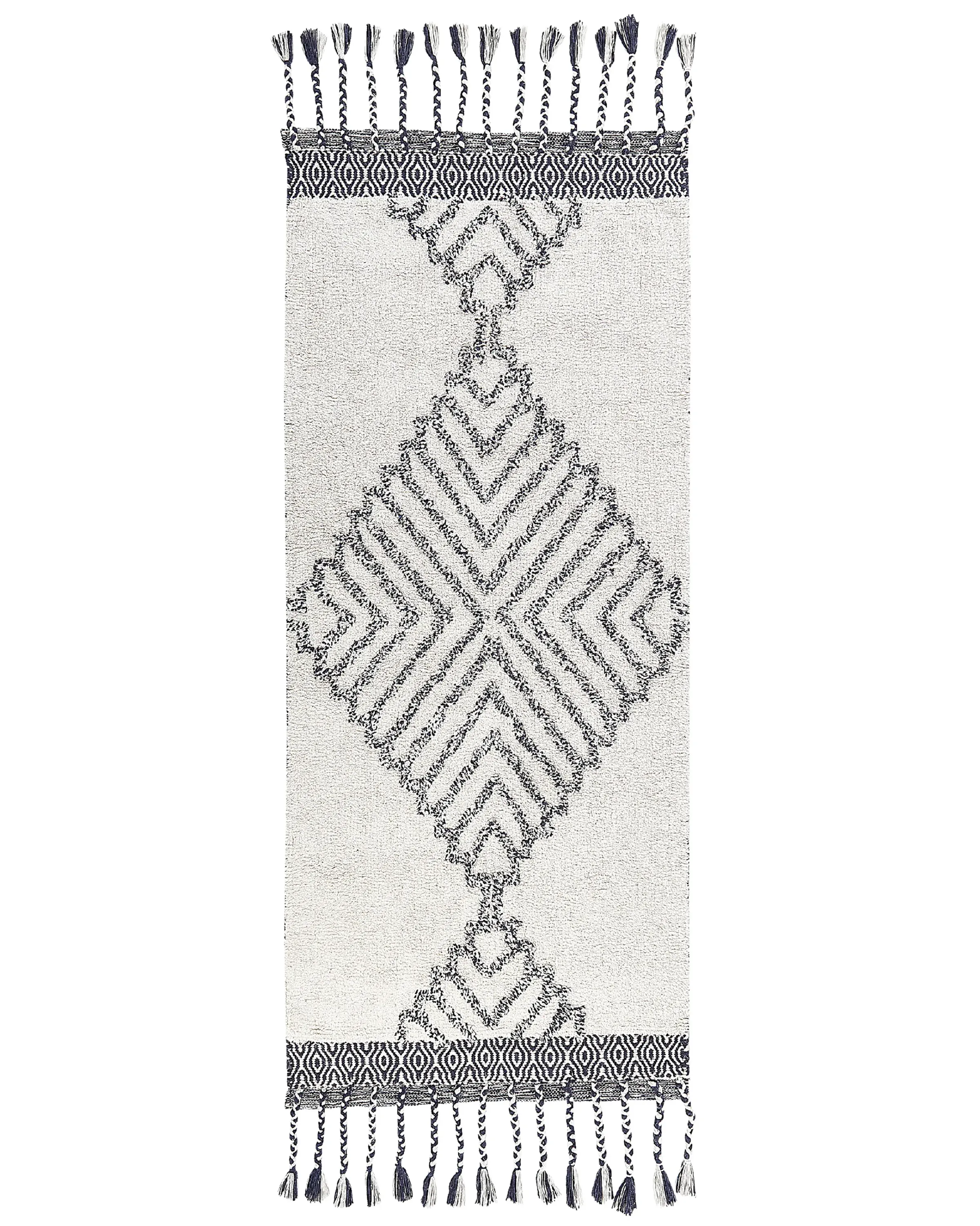 Rug ERAY Light Beige 80 x 150 cm Cotton