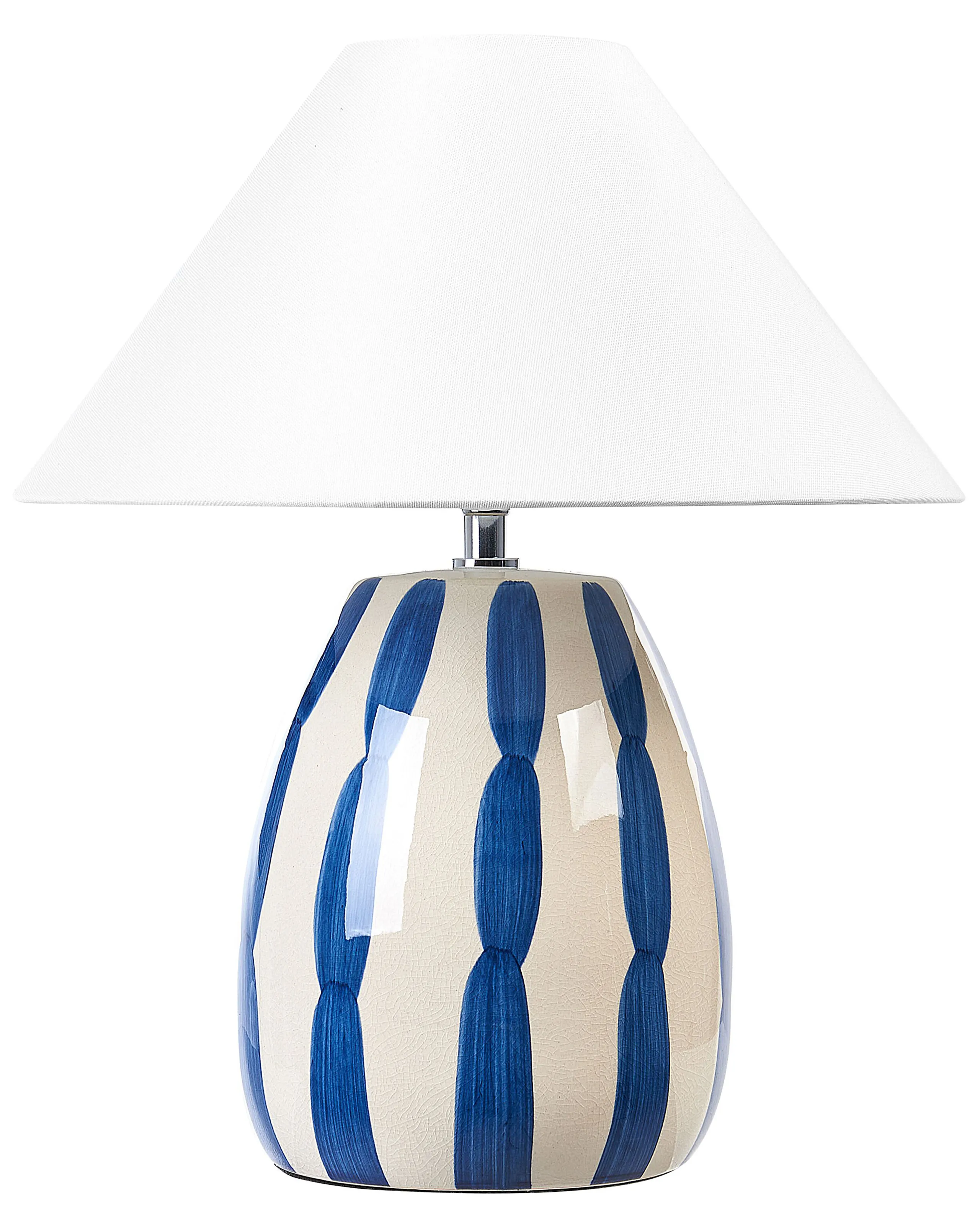 Lámpara de mesa LUCHETTI Cerámica Blanco/Azul