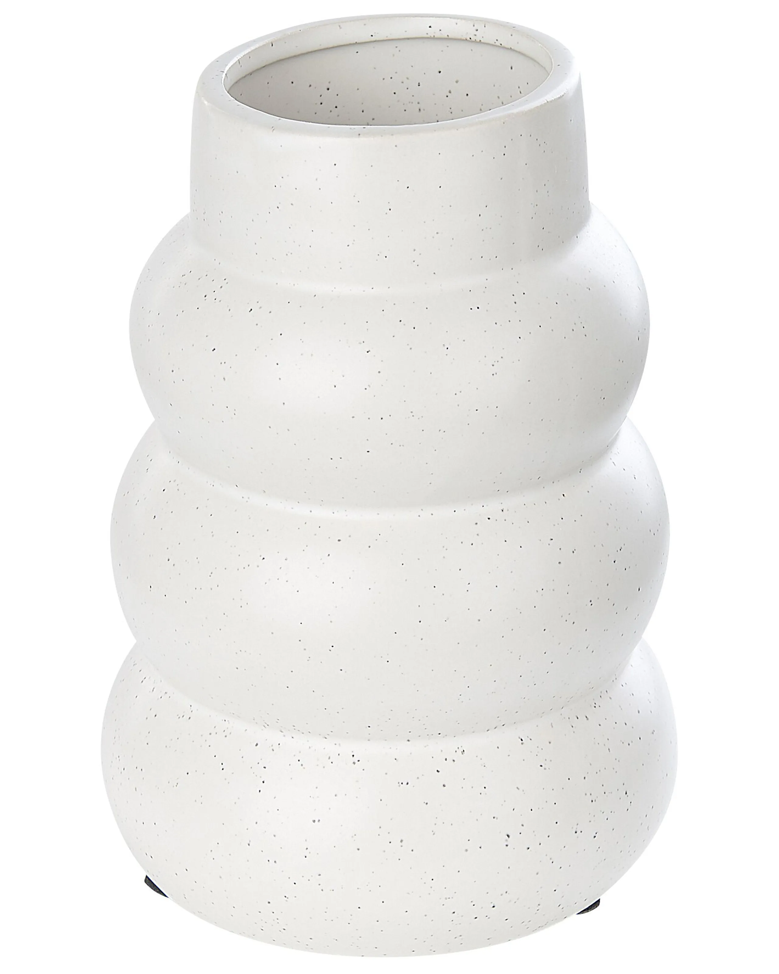 Jarrón para flores PIREAS Gres 22 cm Blanco