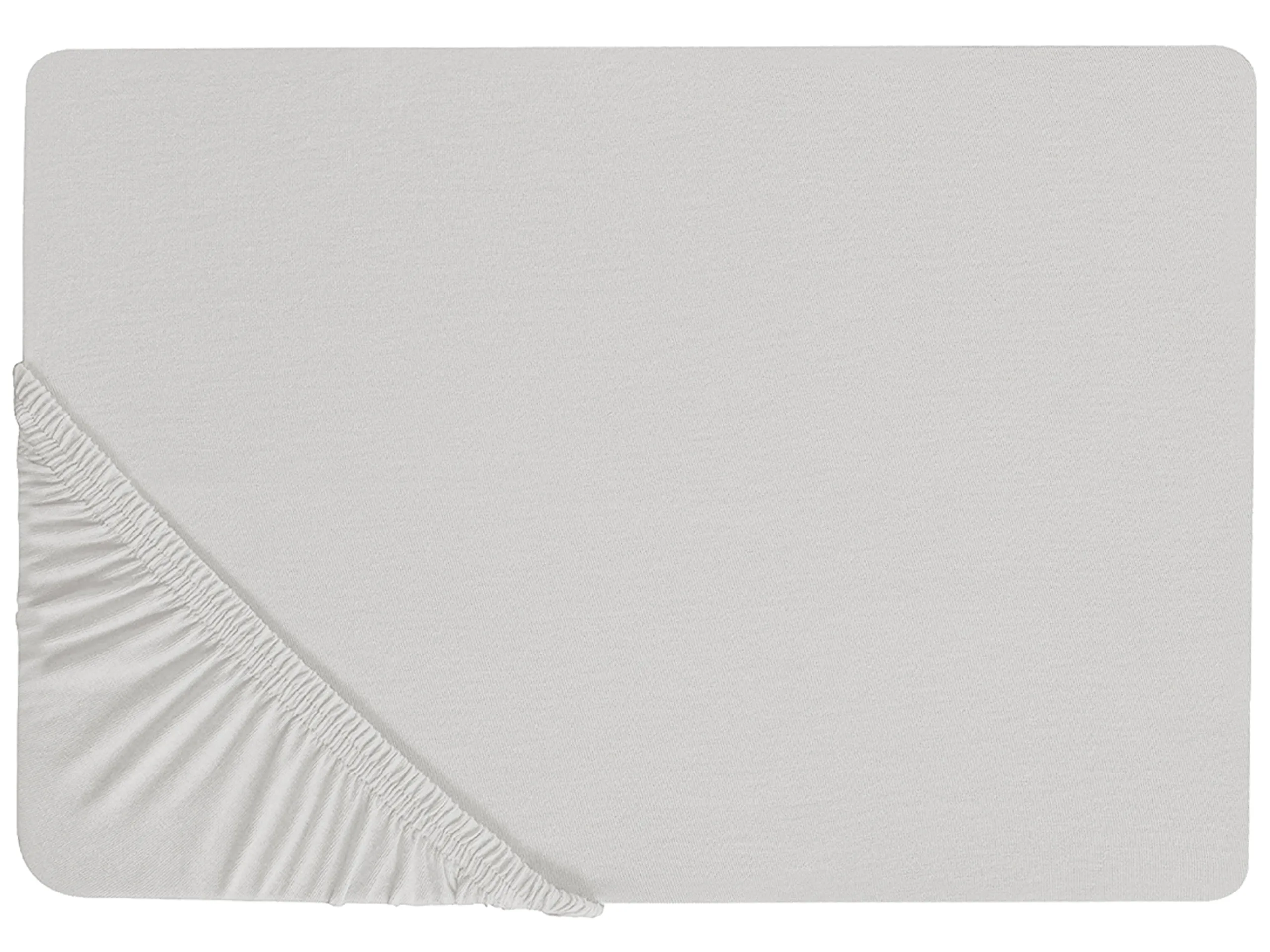 Fitted Sheet JANBU Cotton 140 x 200 cm Light Grey