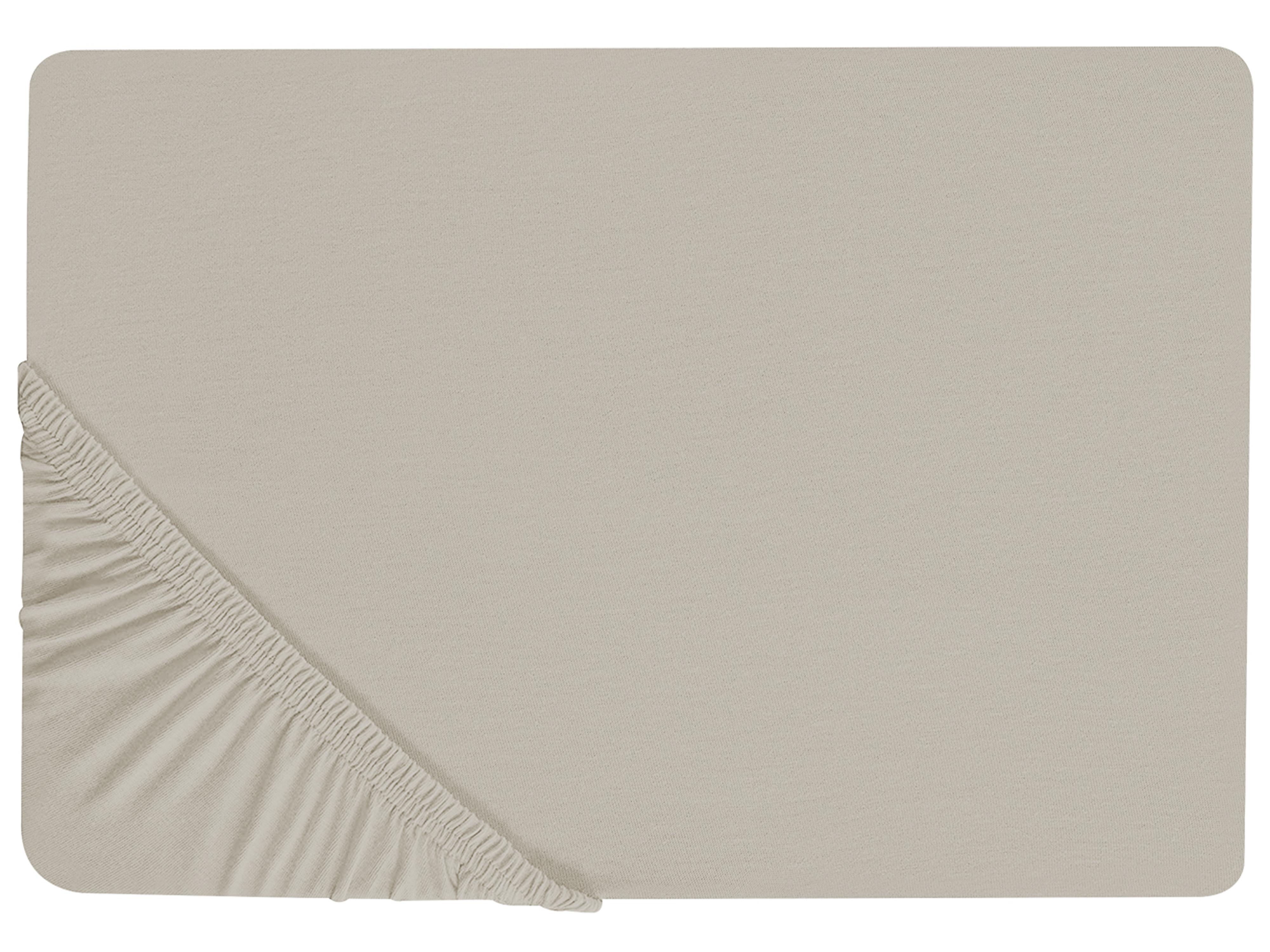 Fitted Sheet JANBU Cotton 160 x 200 cm Taupe