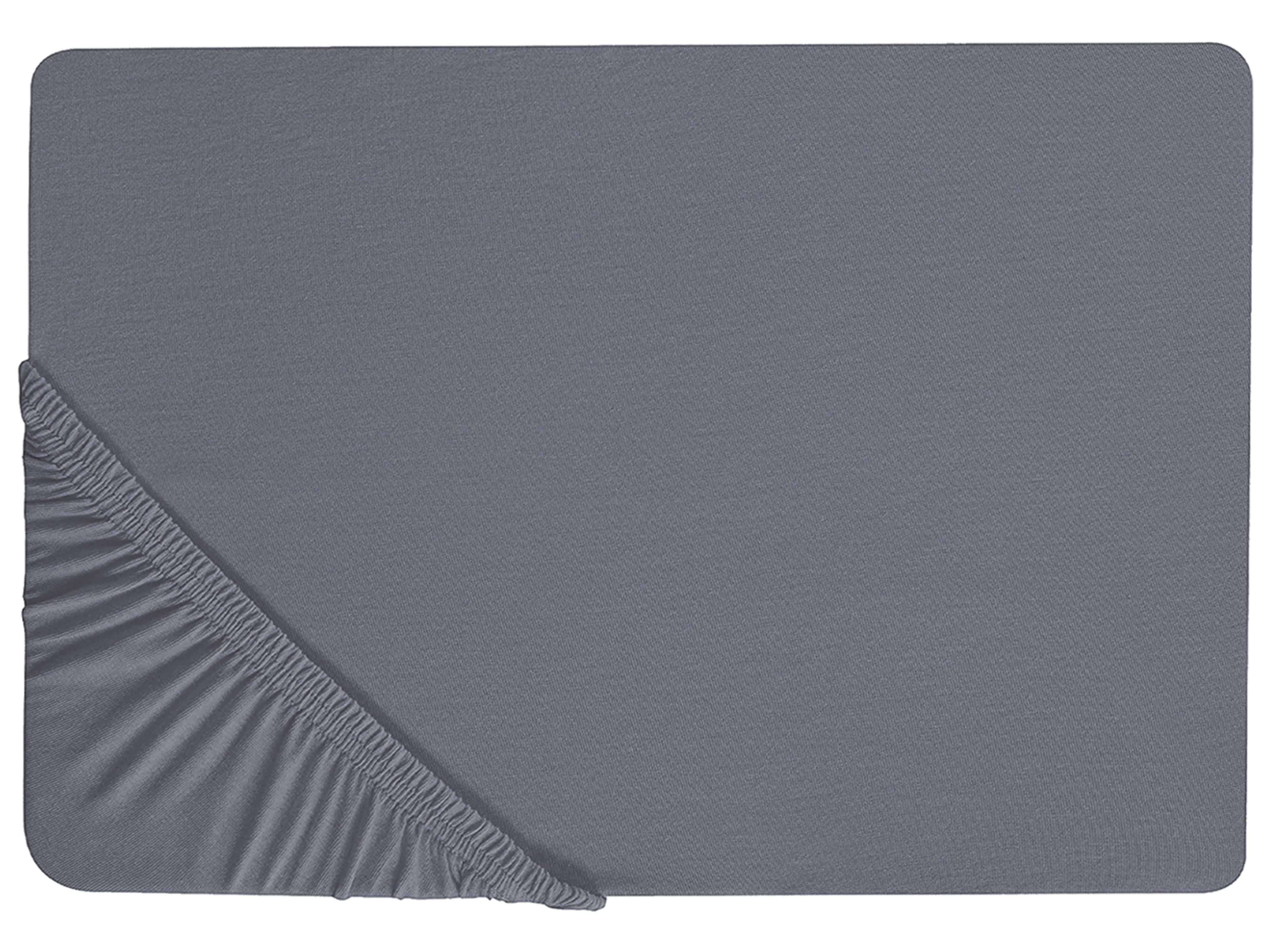 Fitted Sheet JANBU Cotton 90 x 200 cm Dark Grey