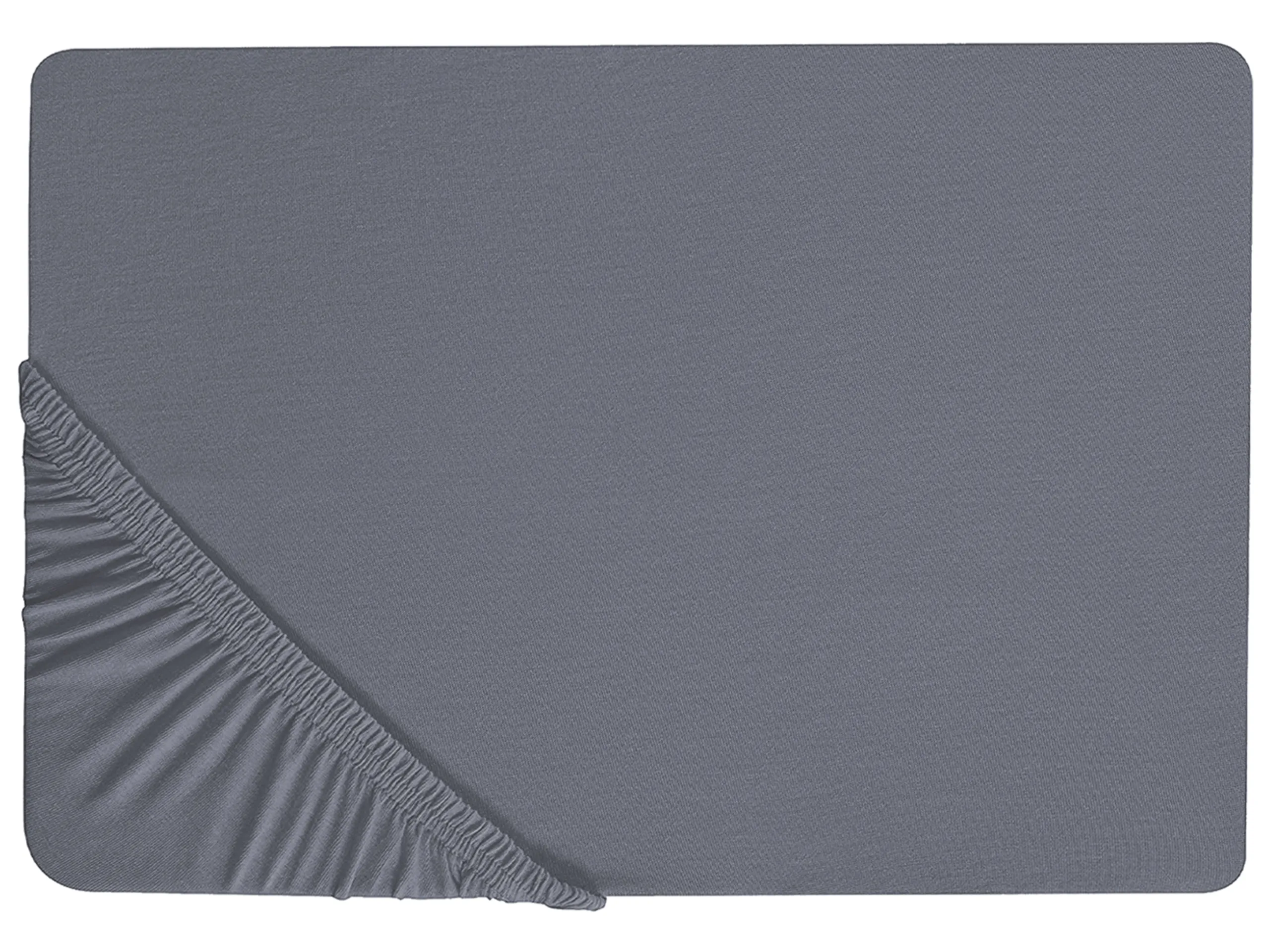 Fitted Sheet JANBU Cotton 200 x 200 cm Dark Grey