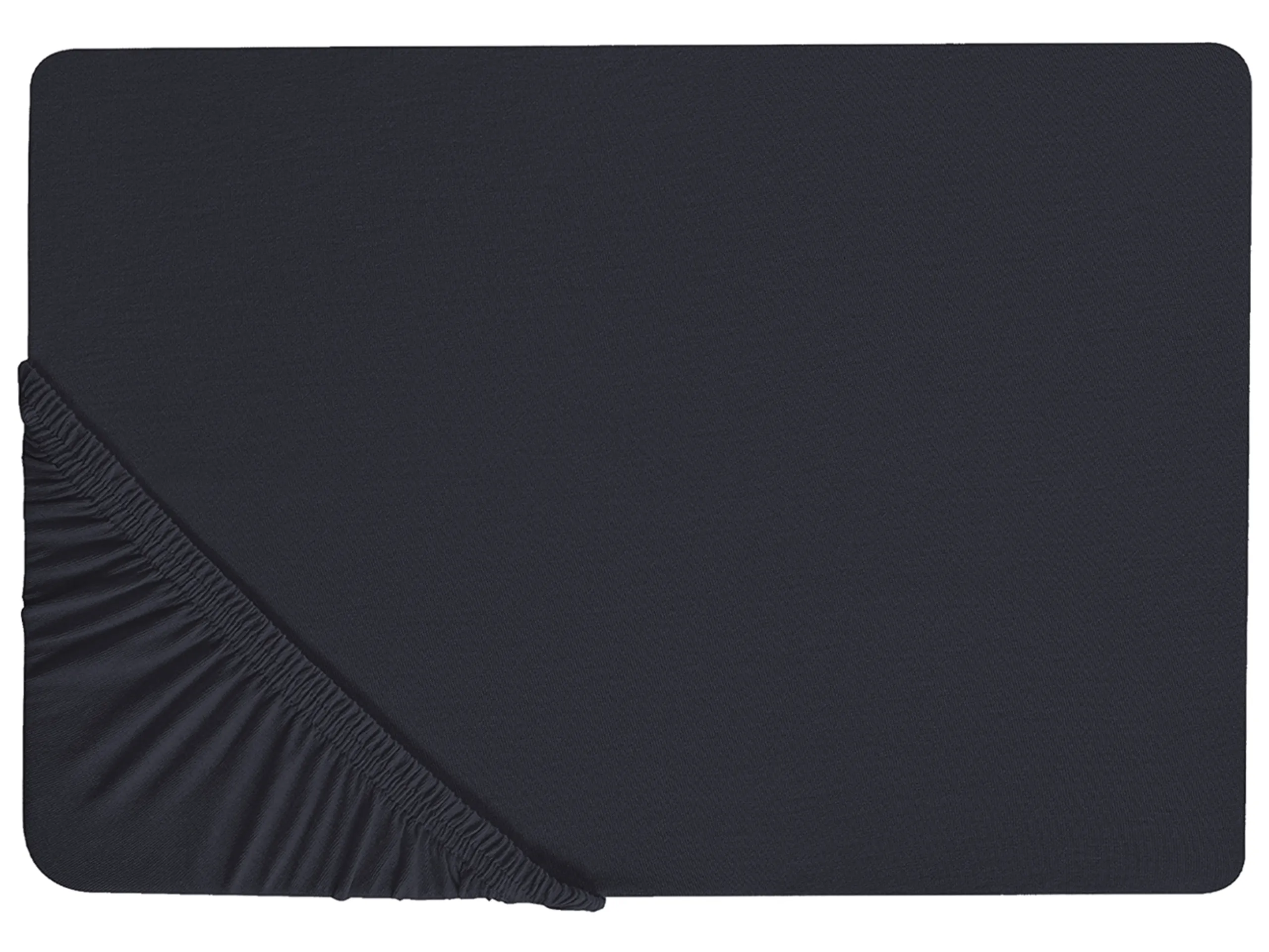 Fitted Sheet JANBU Cotton 90 x 200 cm Black