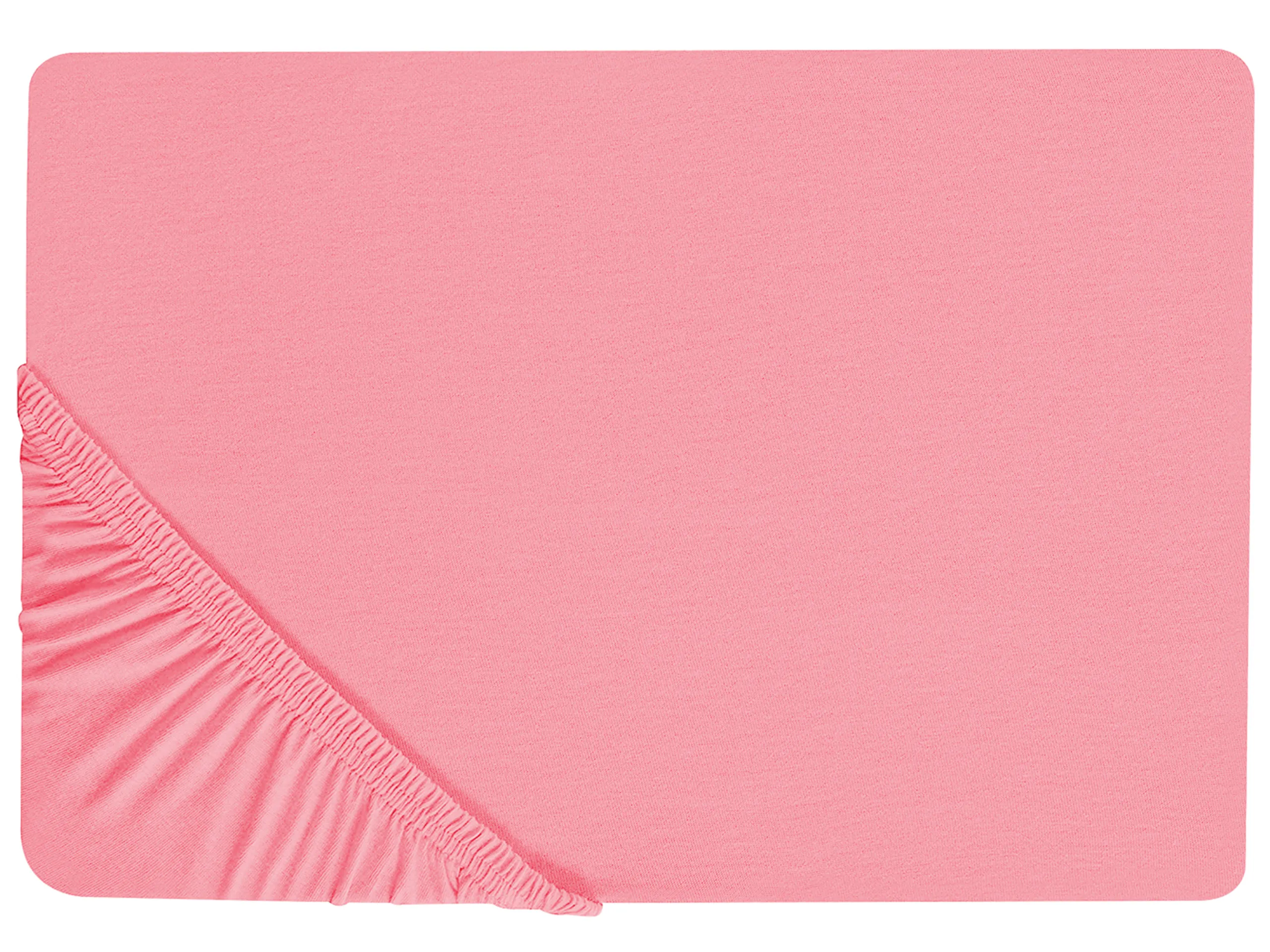 Fitted Sheet JANBU Cotton 90 x 200 cm Coral