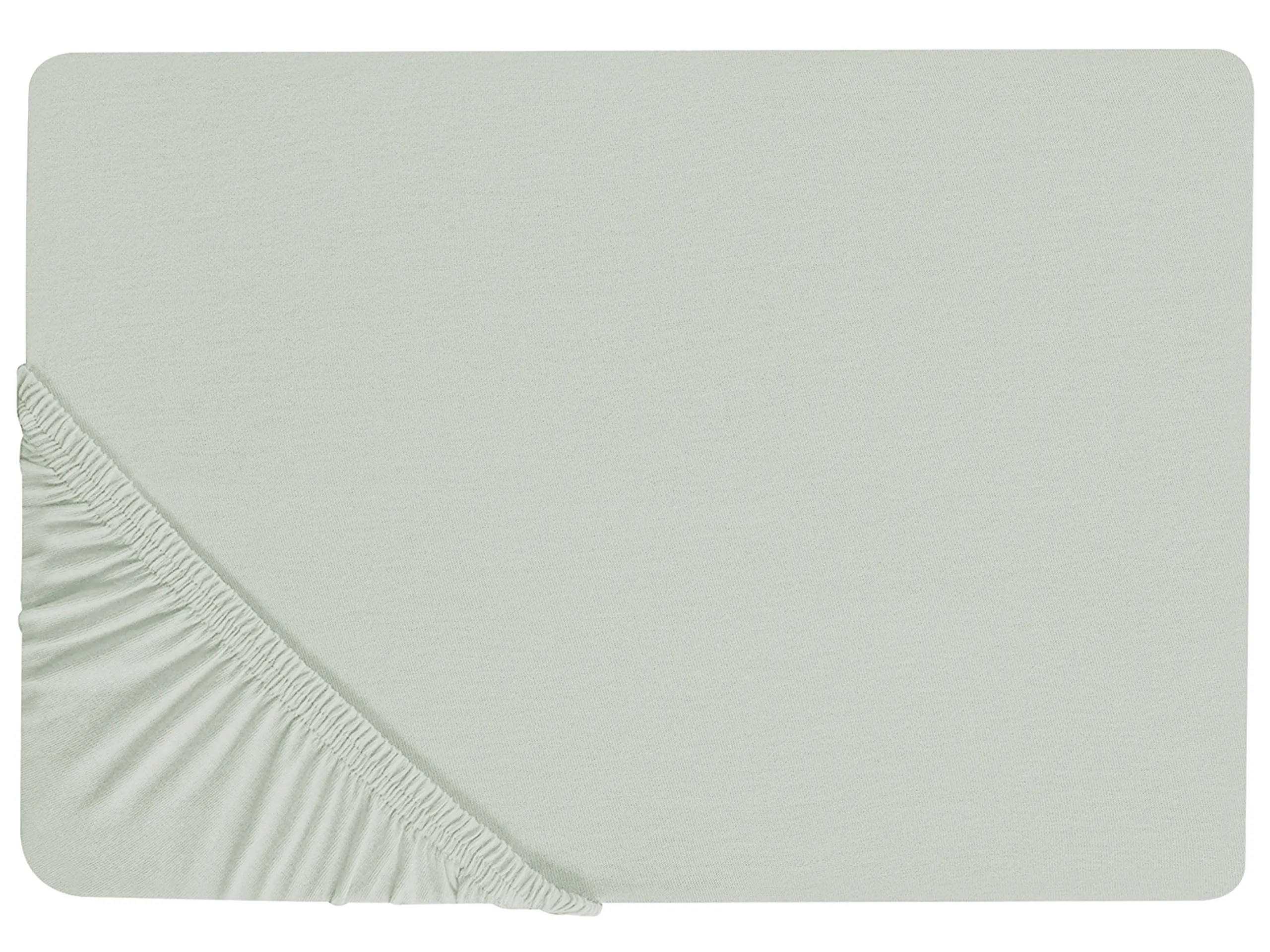 Fitted Sheet JANBU Cotton 140 x 200 cm Light Green