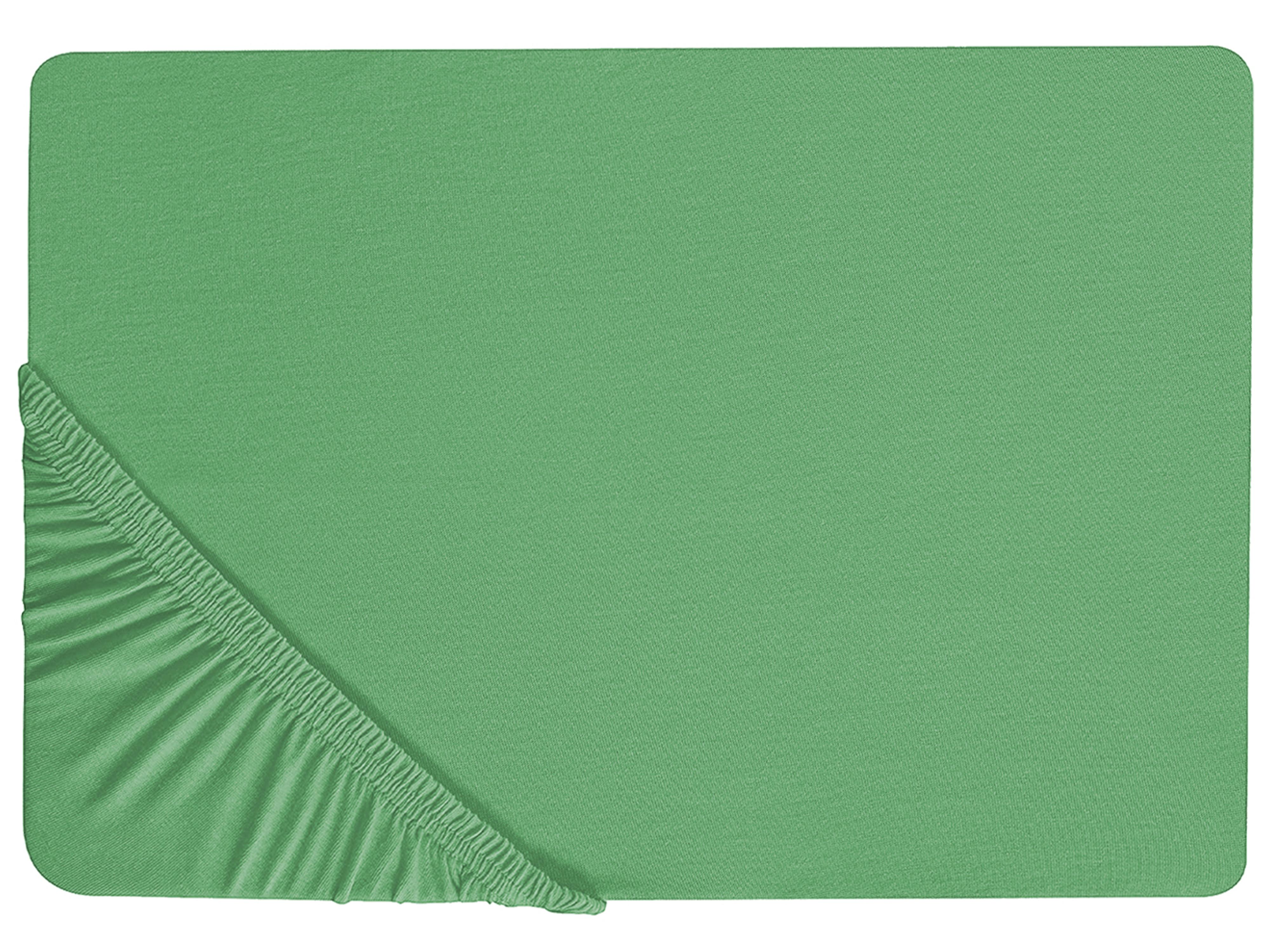 Fitted Sheet JANBU Cotton 90 x 200 cm Green