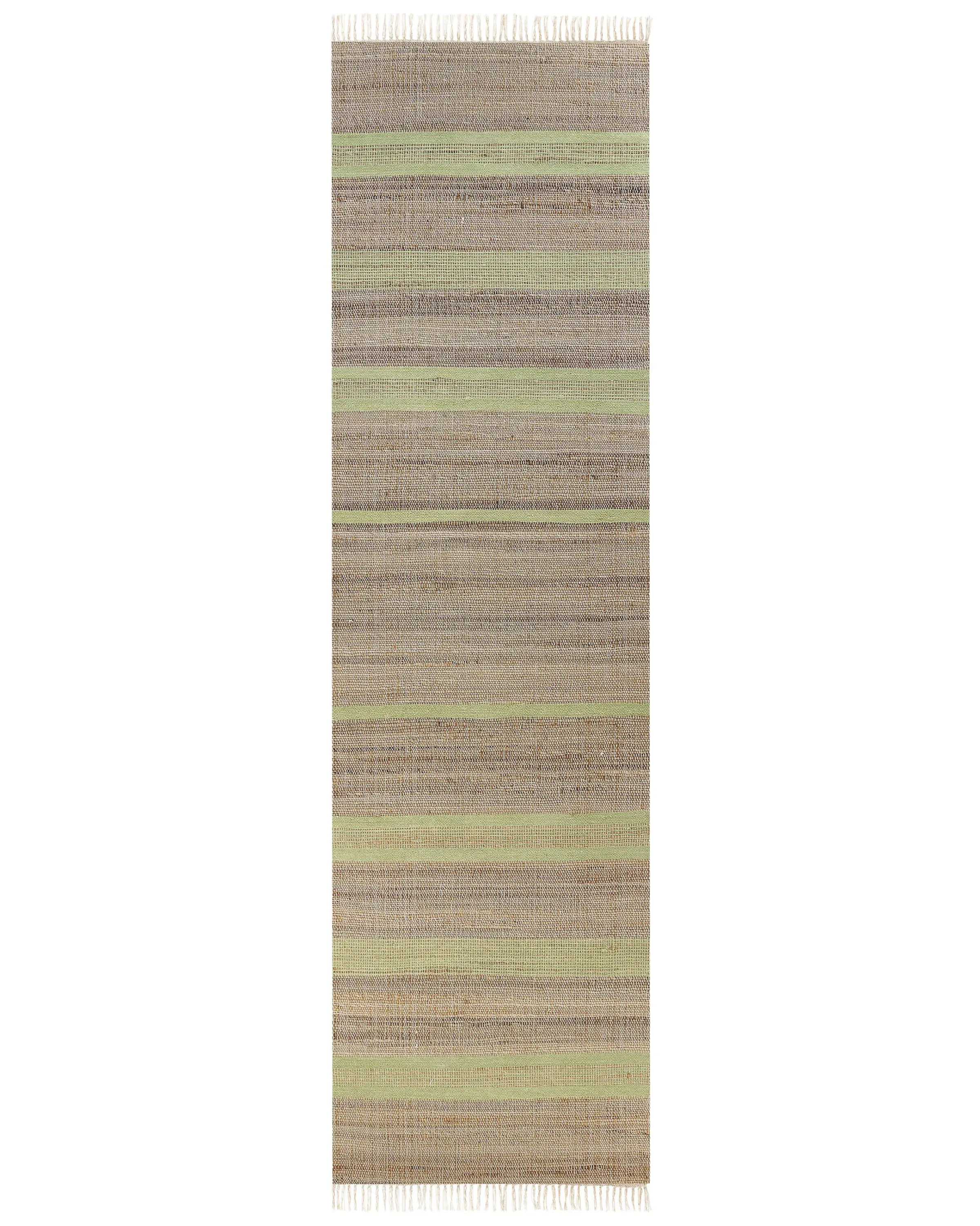 Rug TALPUR Light Green 80 x 300 cm Jute