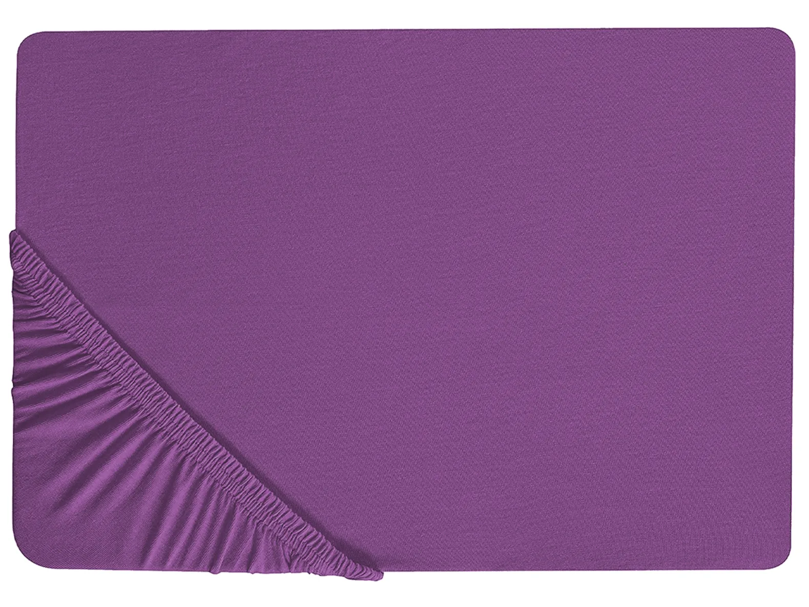 Fitted Sheet JANBU Cotton 180 x 200 cm Purple