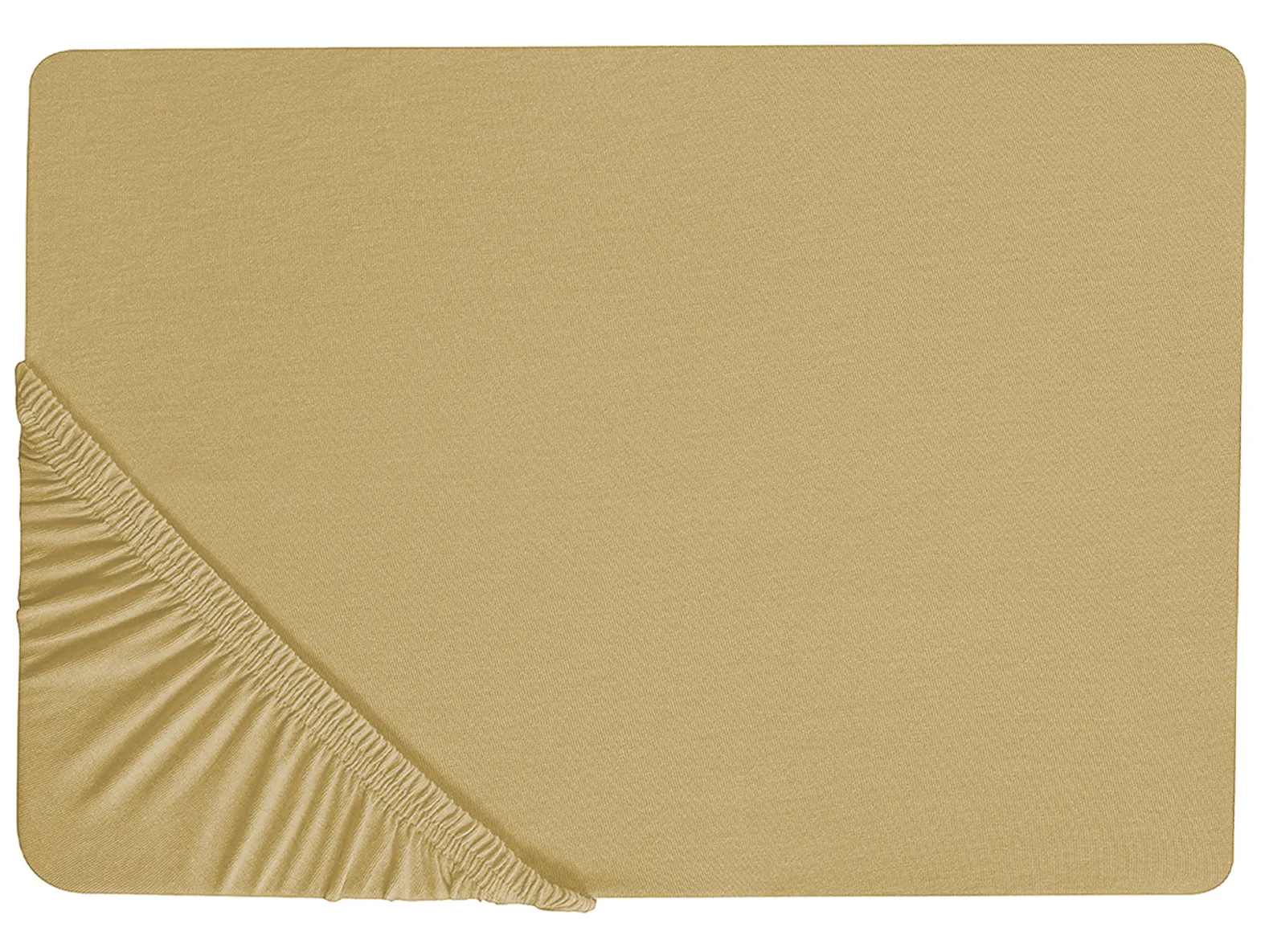 Fitted Sheet JANBU Cotton 180 x 200 cm Olive Green