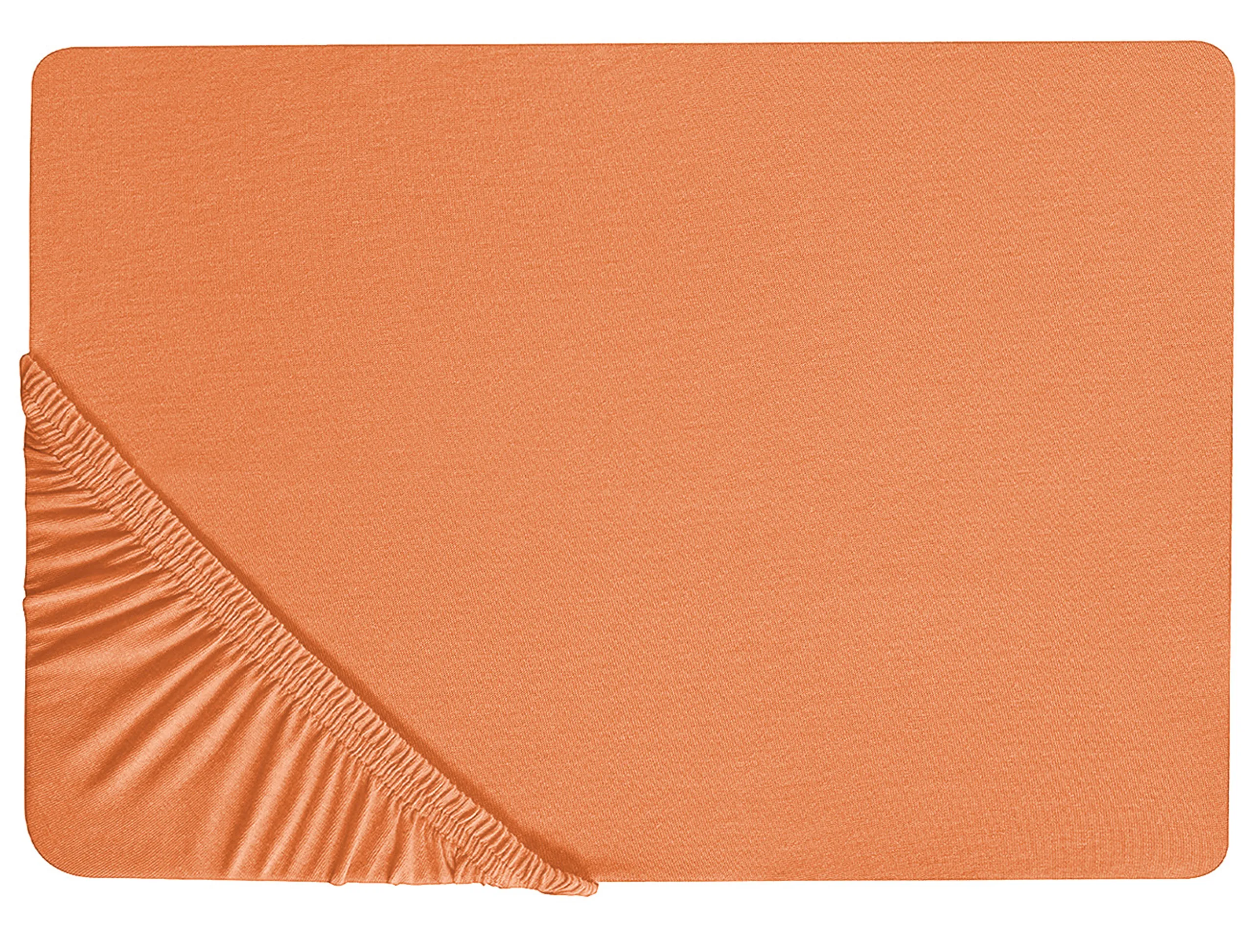 Fitted Sheet JANBU Cotton 160 x 200 cm Orange