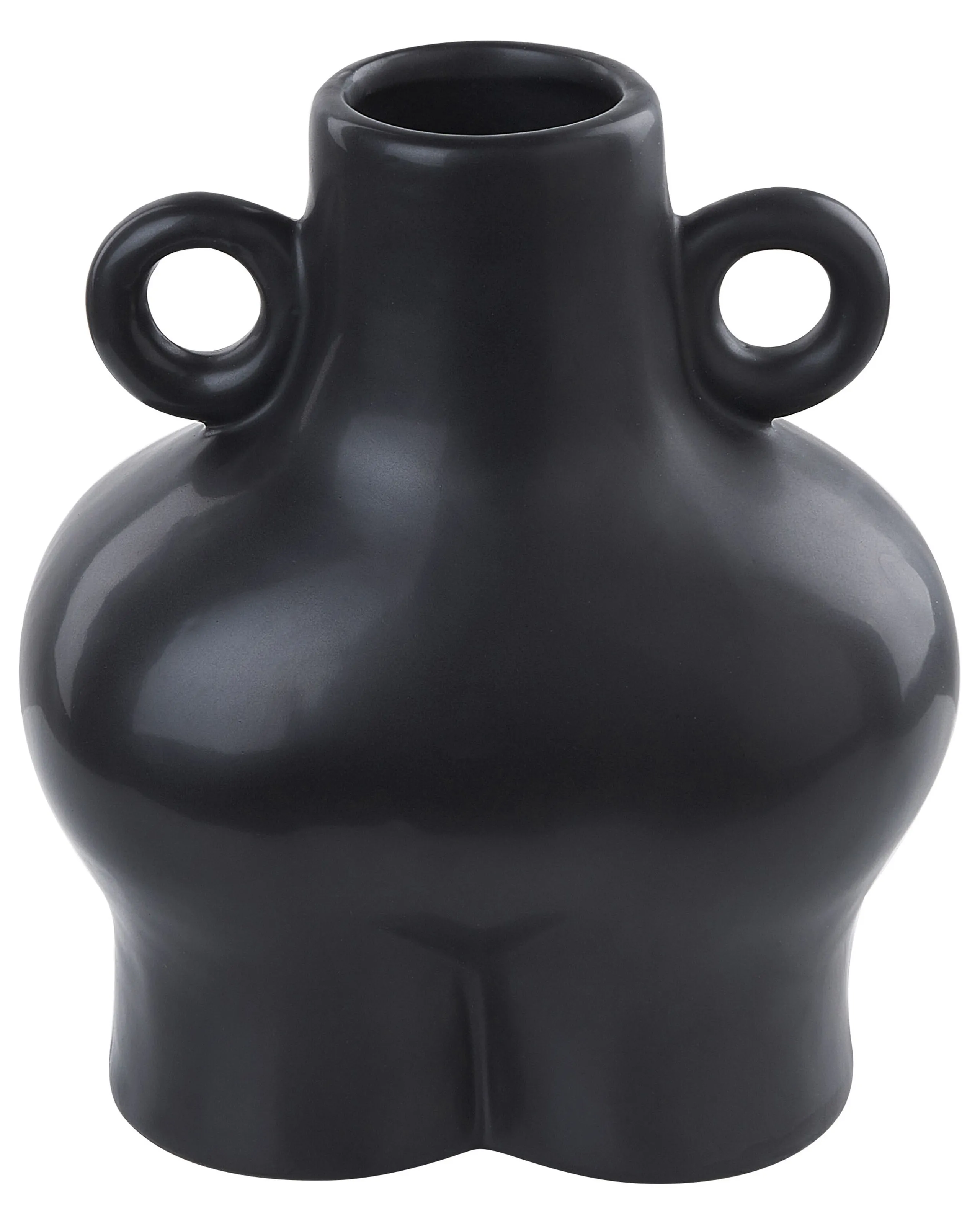 Flower Vase NAFPLIO Ceramic 20 cm Black