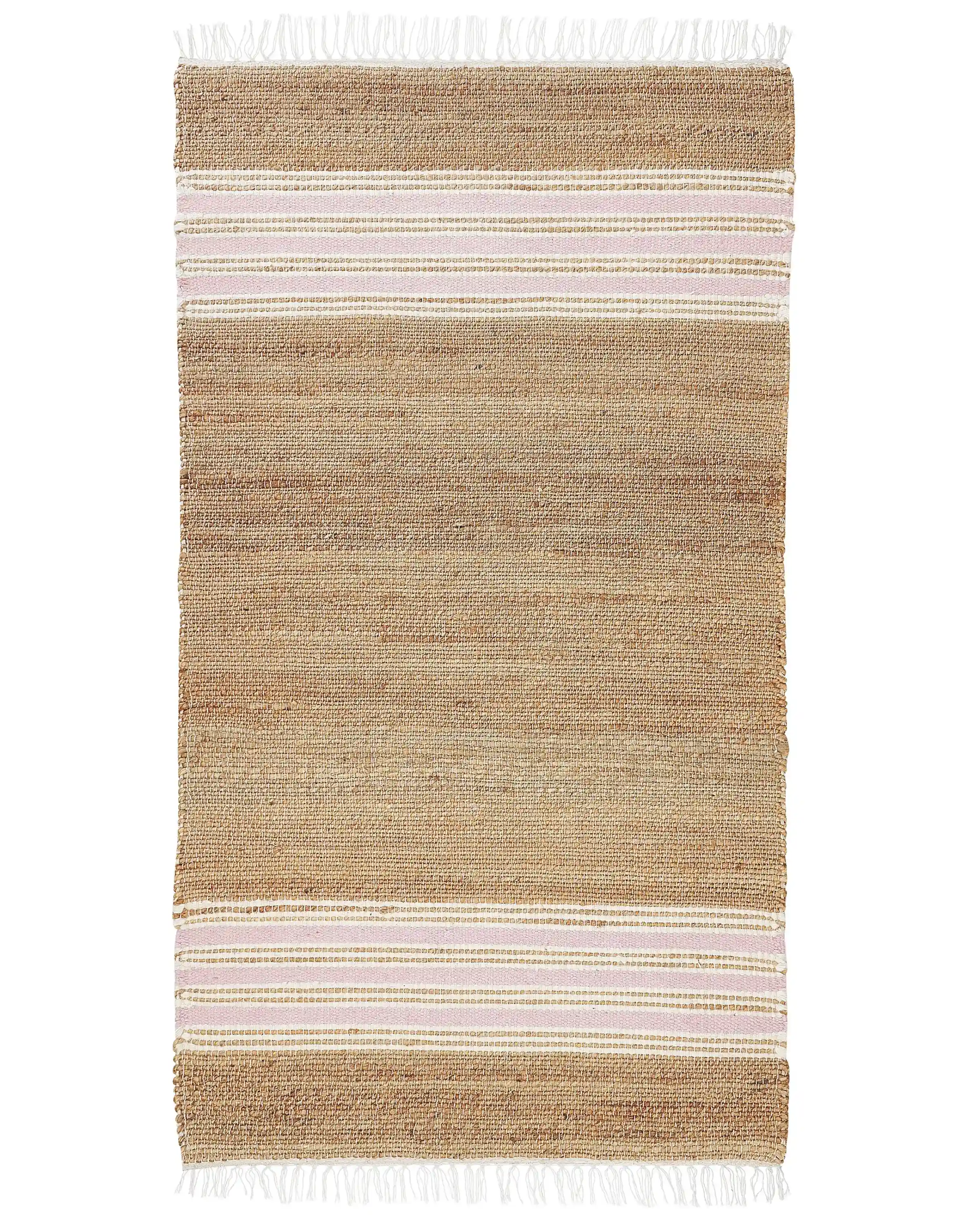 Rug MIRZA Pastel Pink 80 x 150 cm Jute
