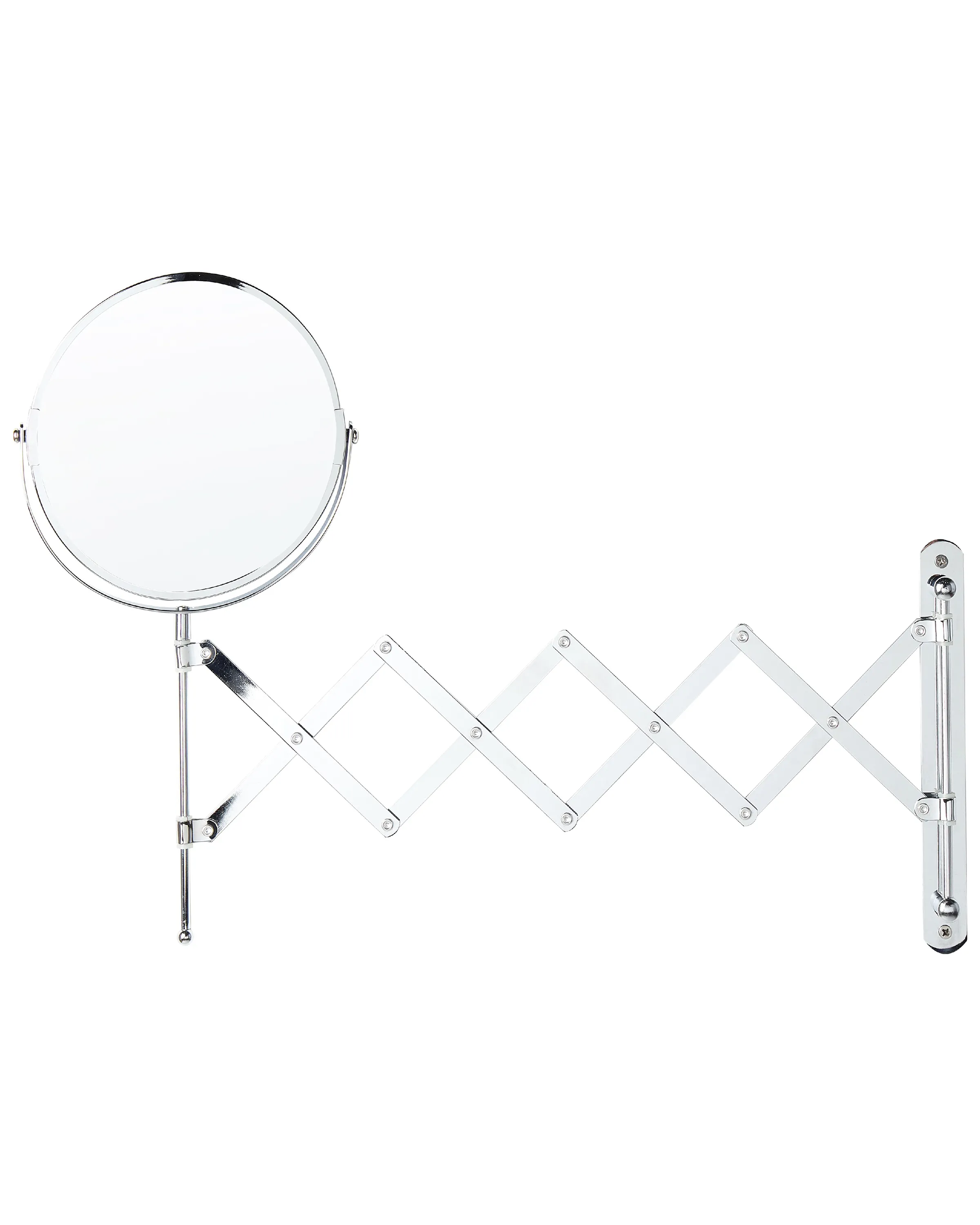 Espejo de maquillaje de pared extensible YVELINES 57 cm 36 cm Metal Plateado
