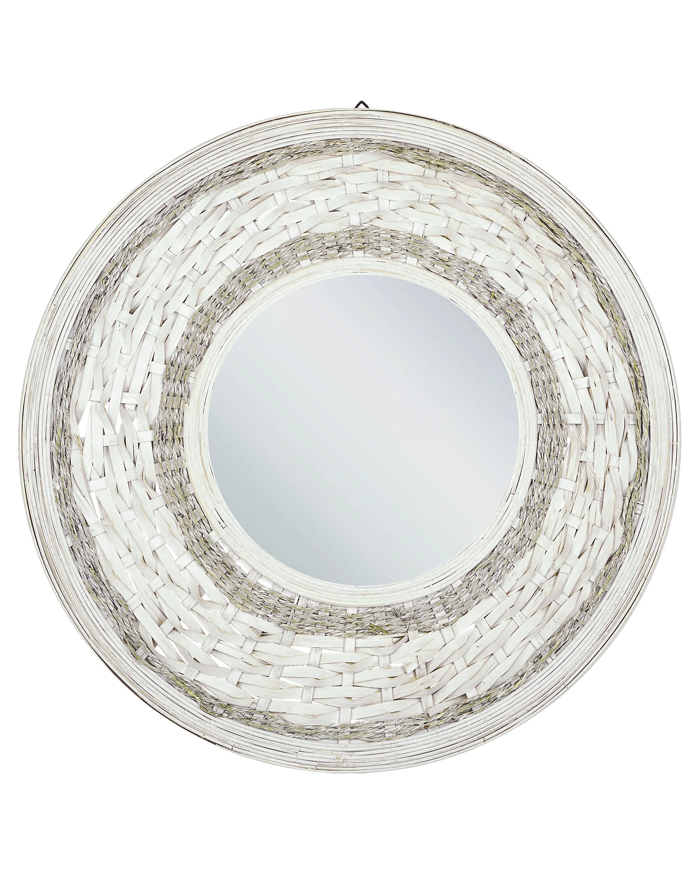 Espejo SOLEDAD 61 cm 61 cm Bambú Blanco
