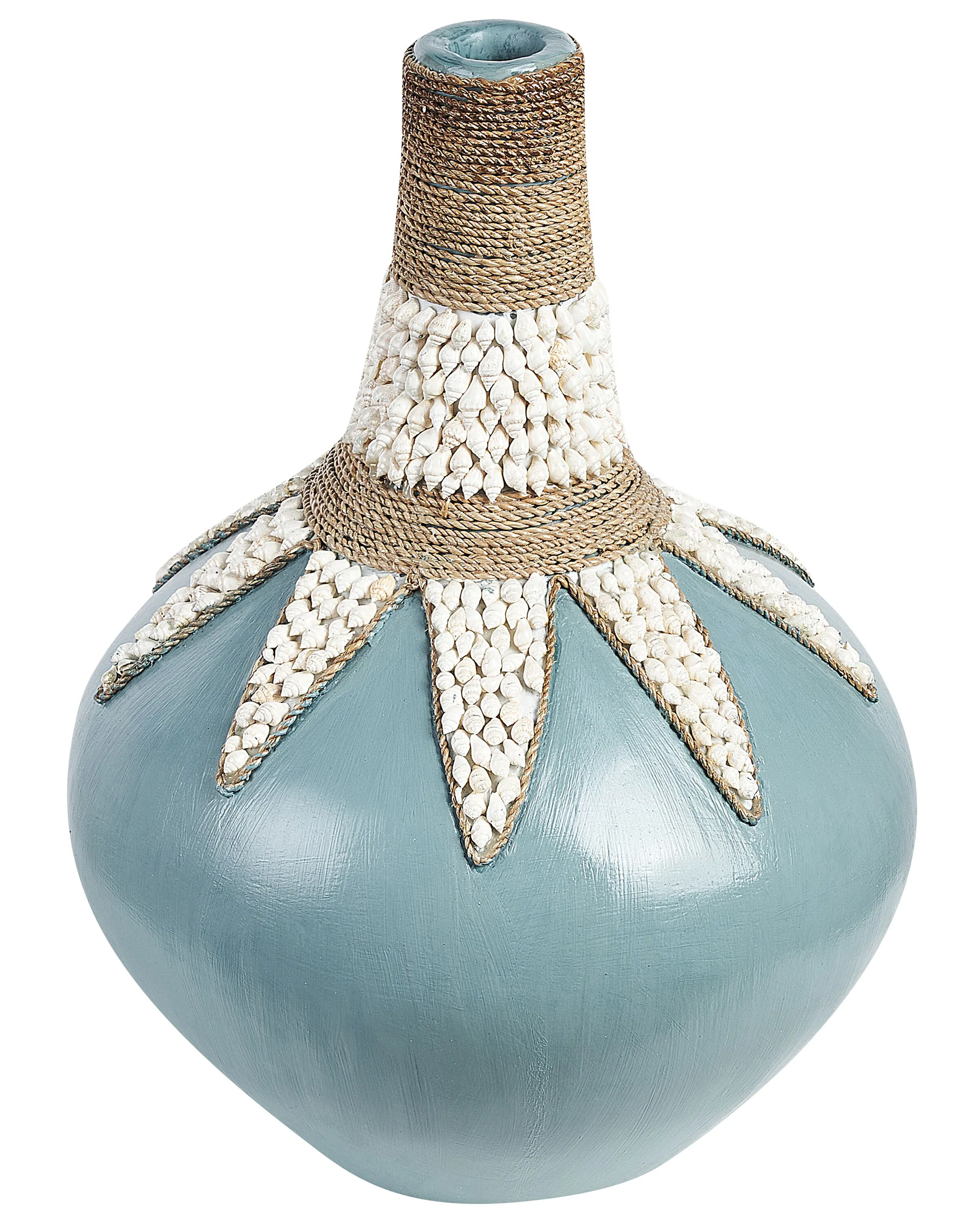 Jarrón decorativo SILAU Cerámica 43 cm Azul