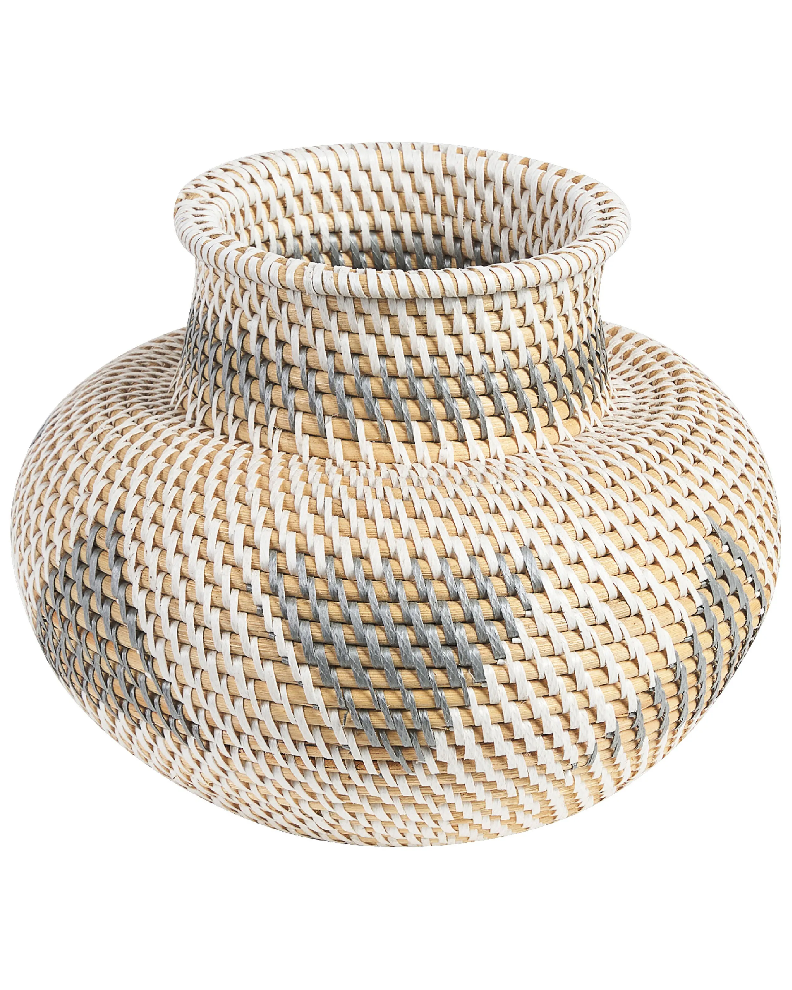 Jarrón decorativo ASAHAN Ratán 22 cm Natural