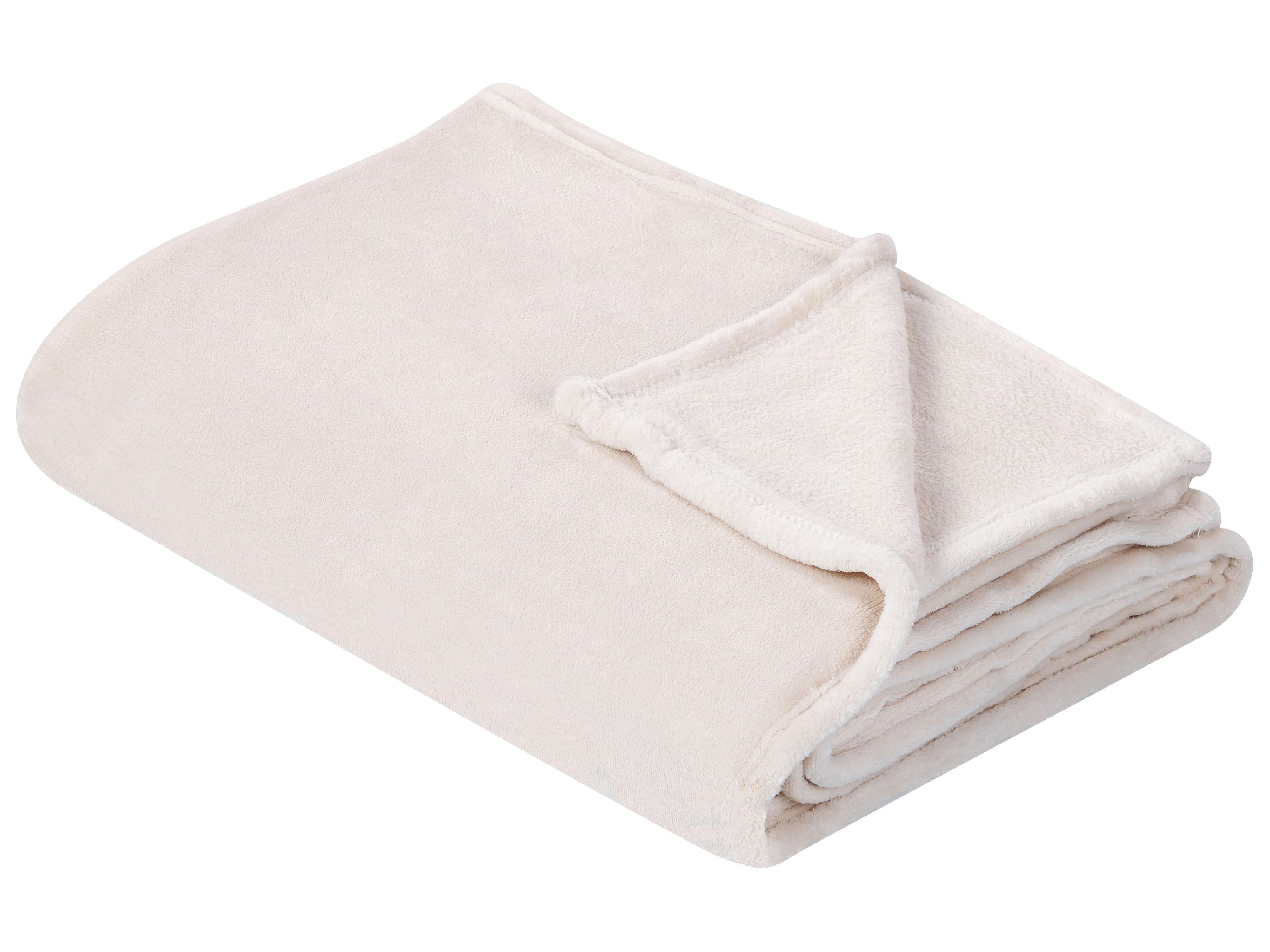 Manta BAYBURT 150 x 200 cm Blanco crema